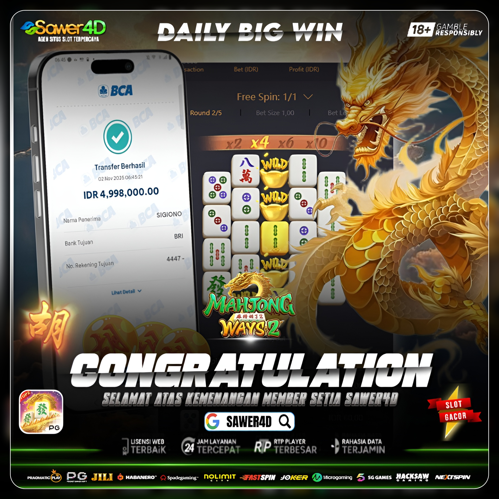 💰⚡ Dari ketenangan lahir kekuatan, dari satu spin lahir kejayaan! Mahjong Ways 2 takluk di tangan bosku, sang penguasa keberuntungan! 👑🀄✨