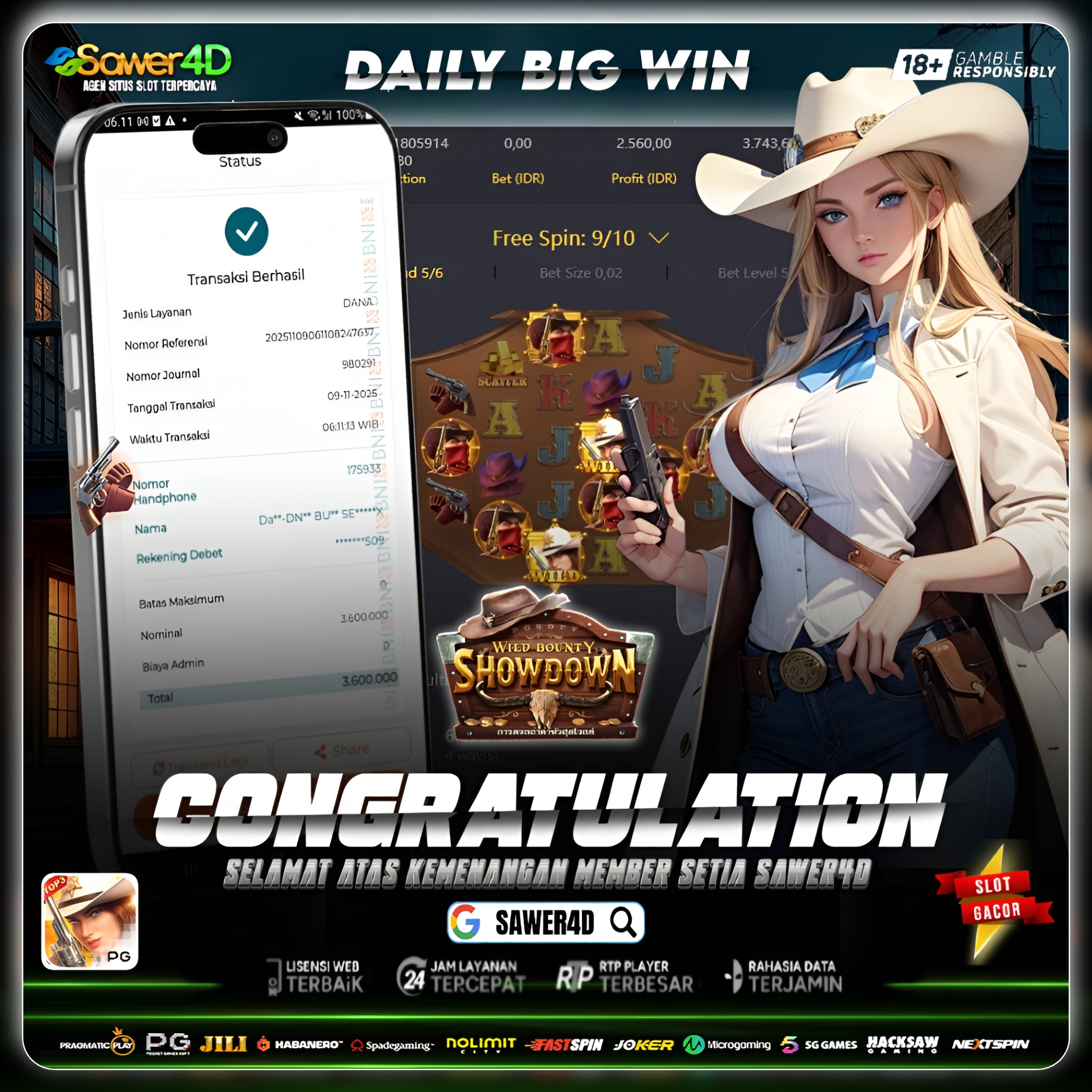 “Sekali tembak, saldo meledak! 💥 Wild Bounty Showdown tunduk di bawah peluru kemenangan!” 💰🔥