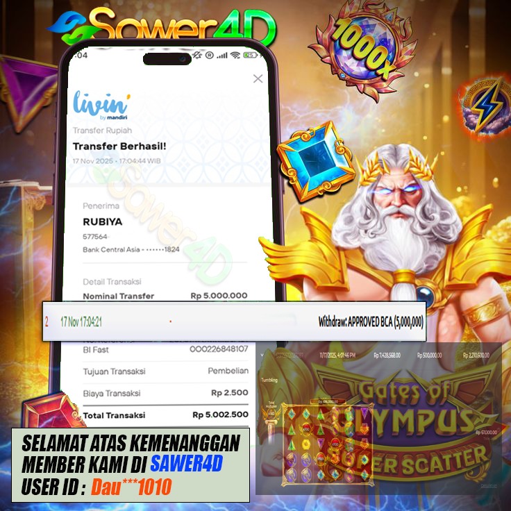 Kemenangan di Zeus lagi! 🔥💰