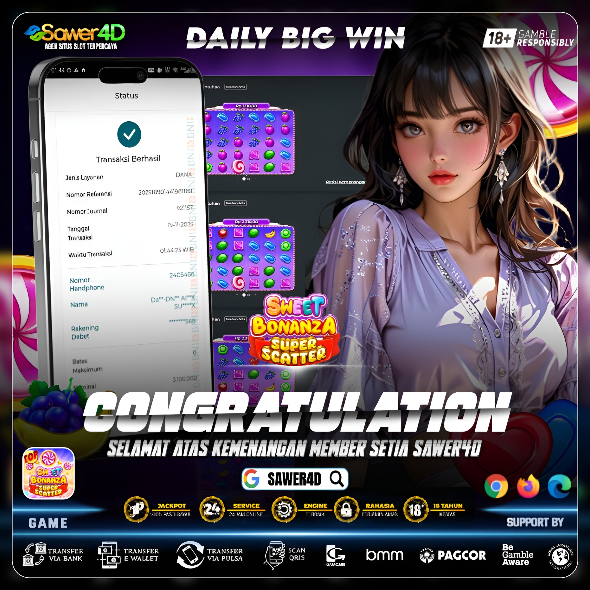 “Ayo gas! Super Scatter lagi turun, saatnya jemput manisnya kemenangan!”