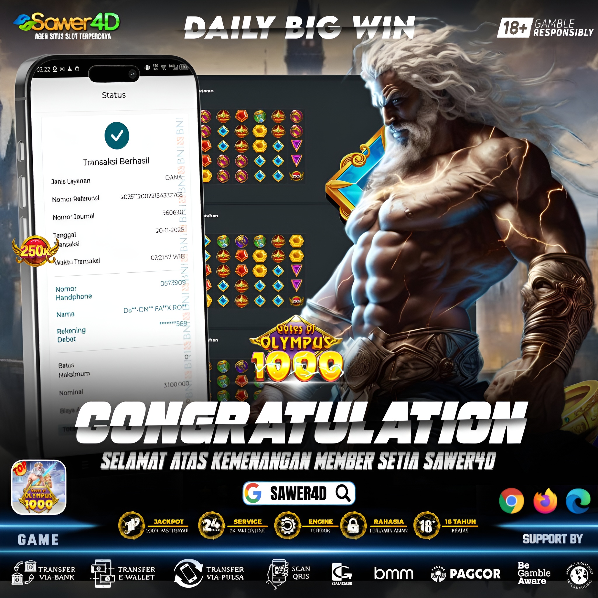 “Sekali hentak, Olympus gempar! Hadiah pecah sampai tak terbendung!” 🔱🔥