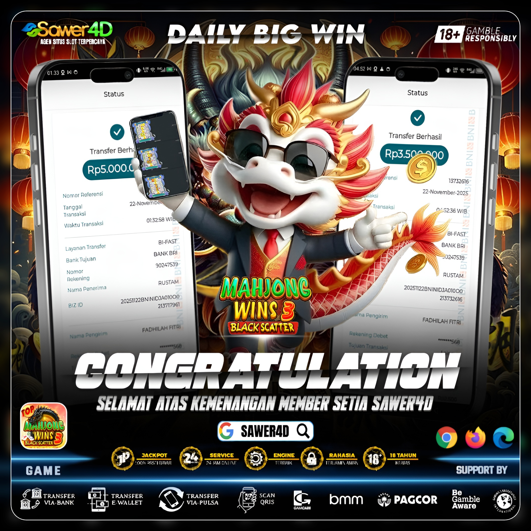 “Mahjong Wins 3 lagi ngamuk! Black Scatter turun liar—ayo gas bareng, rebut kemenangan barbar tanpa ampun!”