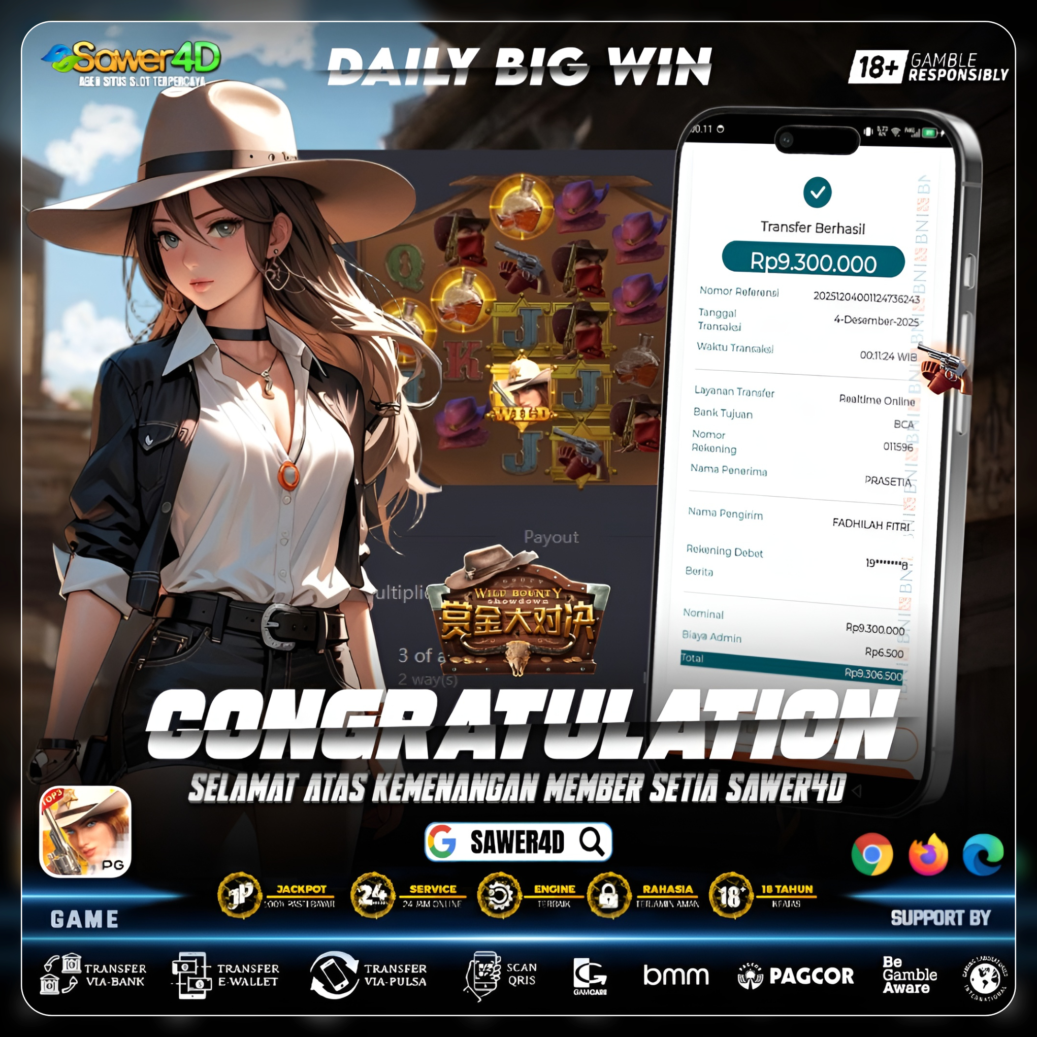 🔥 “Tembakan tepat, kemenangan meledak! Wild Bounty Showdown bikin teriak!”