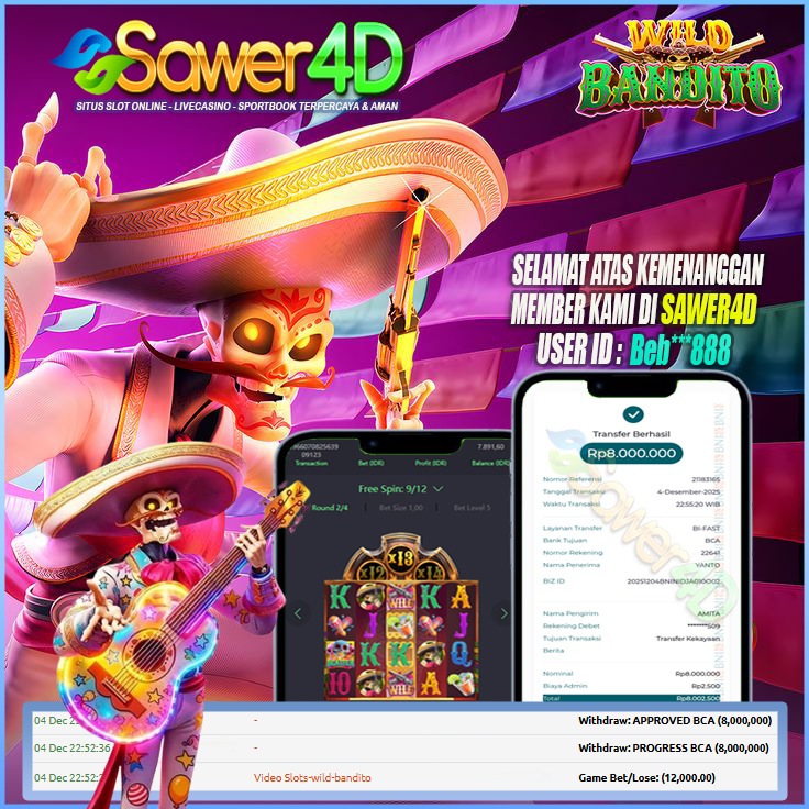 Wih bos! Wild Bandito bikin dompet makin tebel! 💸