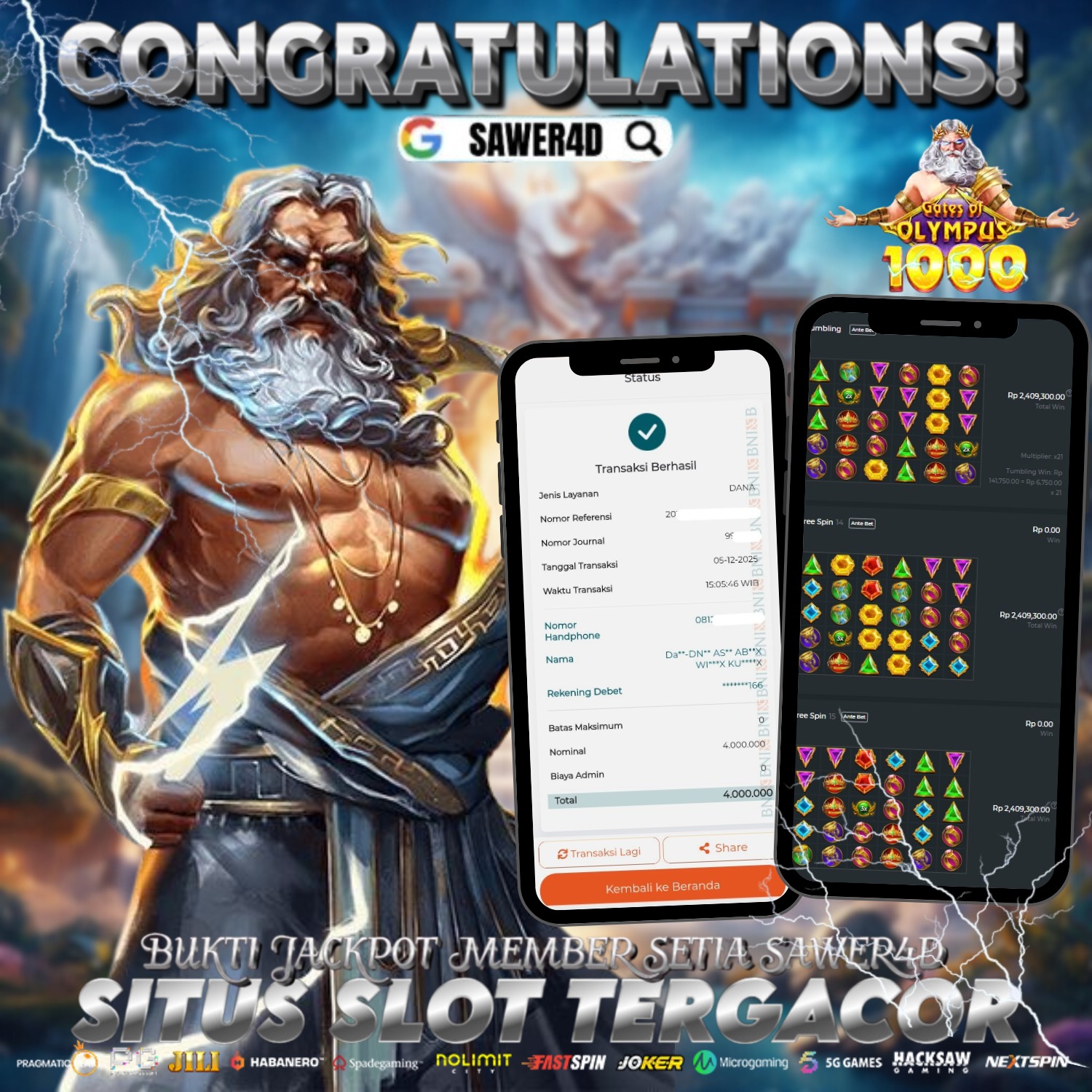 Gas boskuu! Zeus lagi baik hati, cuan mendarat tanpa ampun! ⚡💰🔥