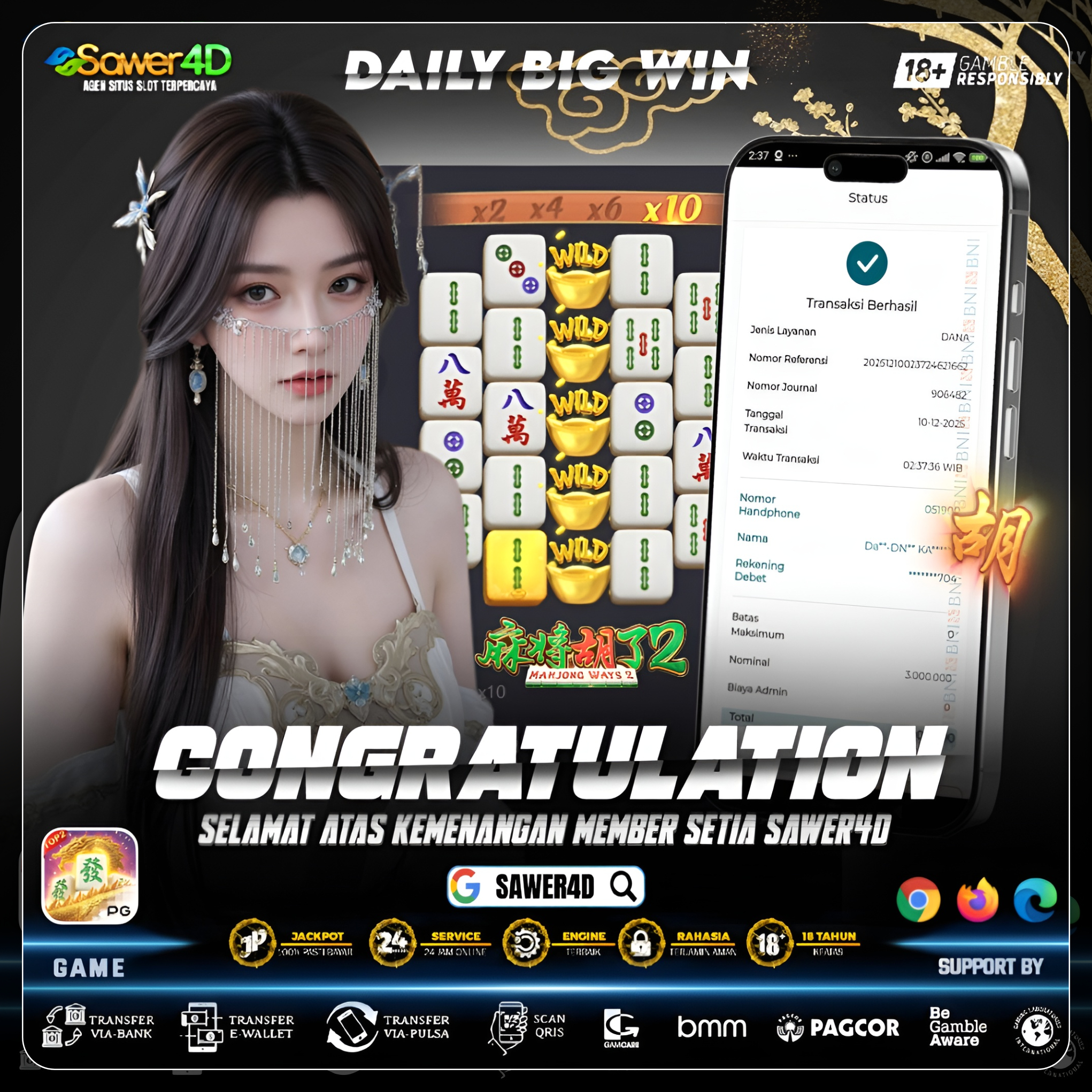 “Sekali spin, langsung hoki cuman ada di sini🀄💰”