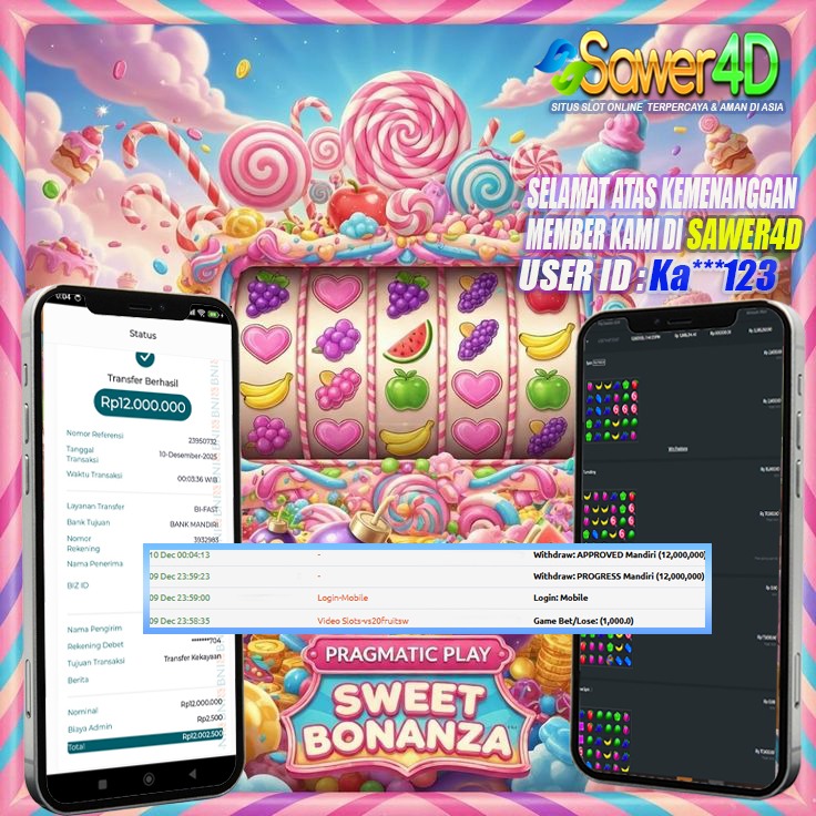 Boskuu manis banget cuannya! Sweet Bonanza meledak warna-warni