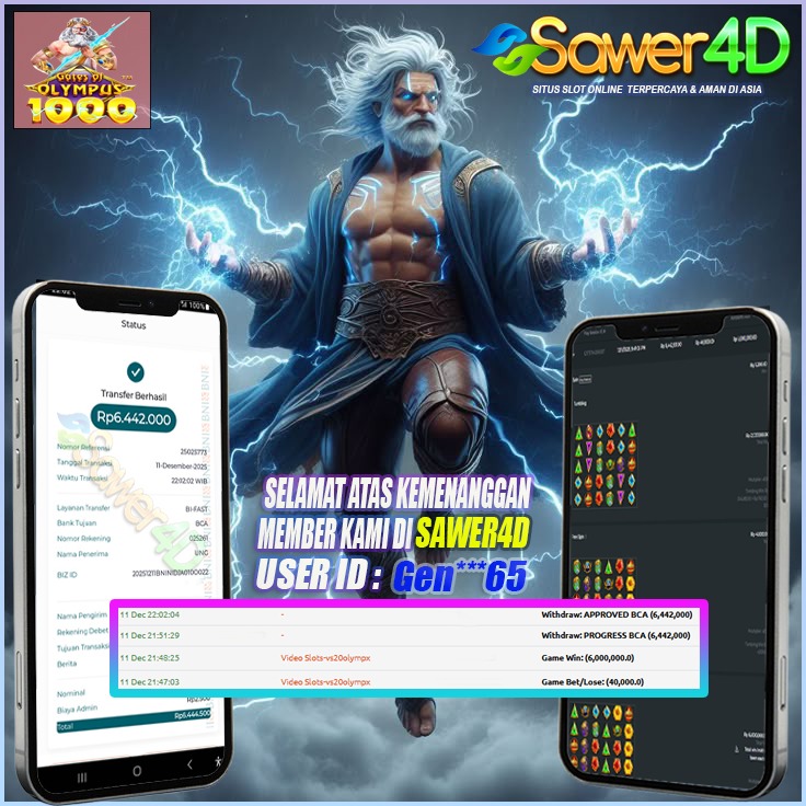 Selamat atas kemenangan dahsyat di game Zeus bosku! Petirnya turun nggak kira-kira, cuan meledak tanpa ampun! Gaskan terus boskuu!