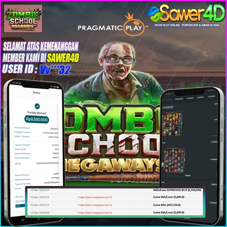 Selamat atas kemenangan gila di permainan Zombie School bosku!