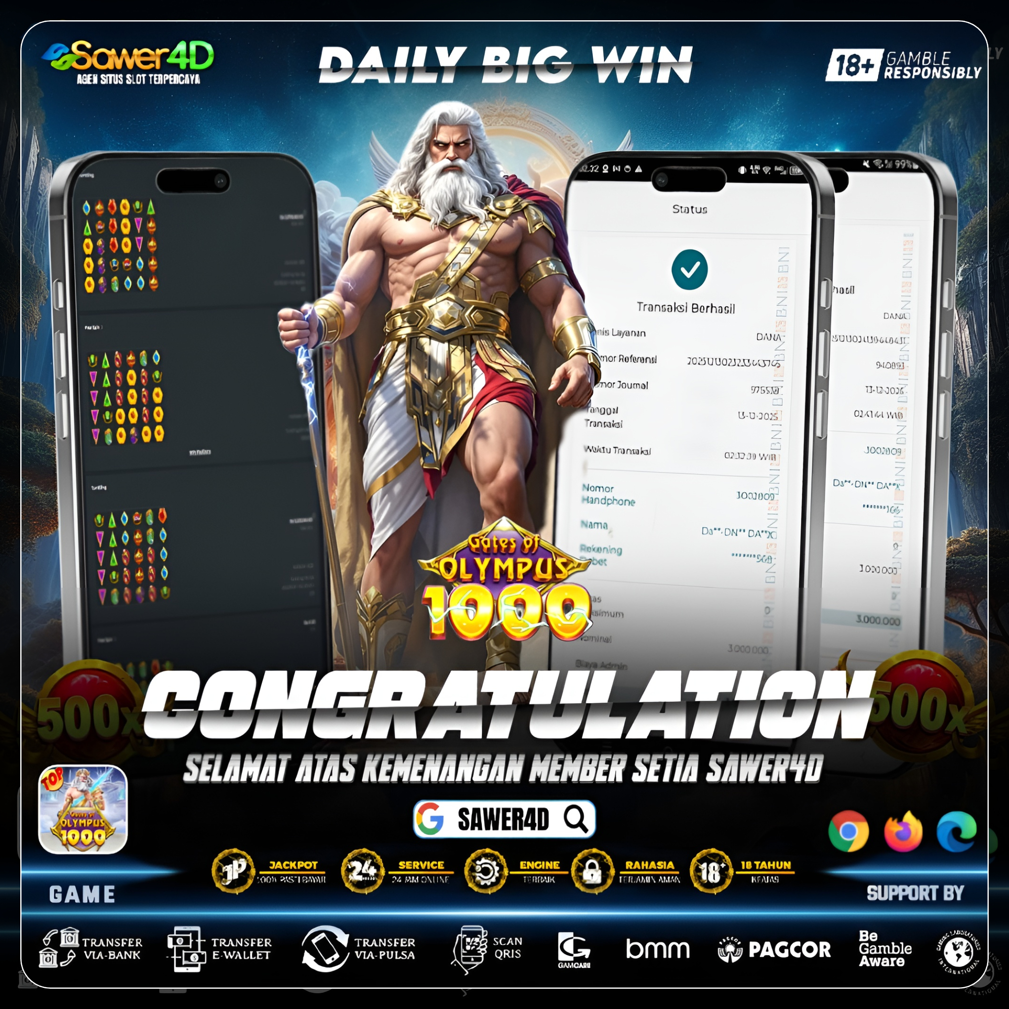 "Dengan keberanian, aku taklukkan setiap rintangan! Kemenangan milik para pahlawan! 🏅