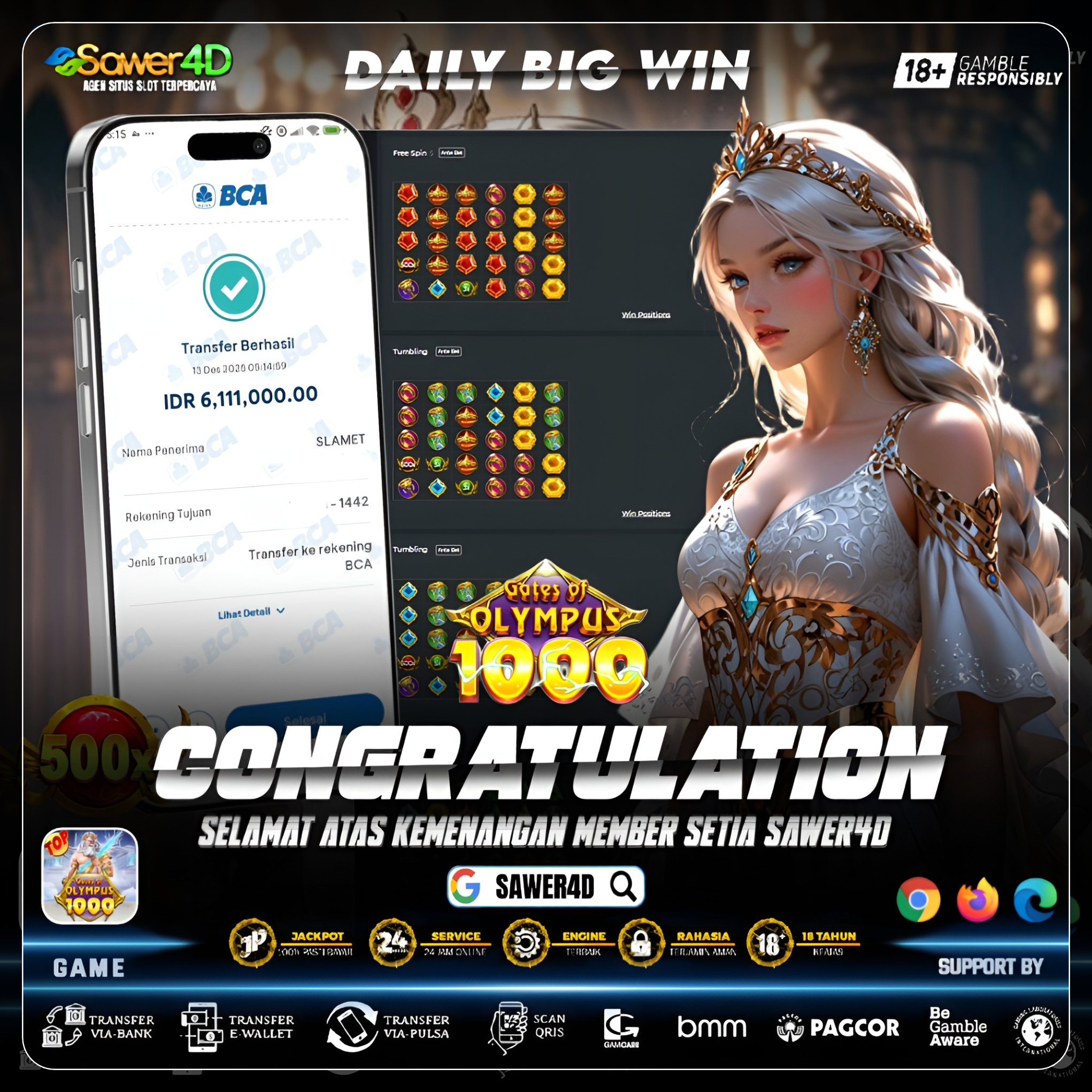 “Pelan tapi pasti, Olympus nggak pelit. 🔥”