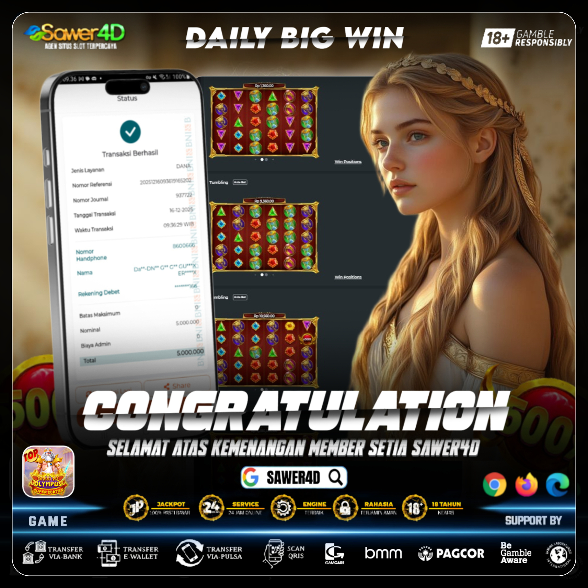 “Bukan hoki biasa, ini momen Super Scatter Gate of Olympus ⚡👑”