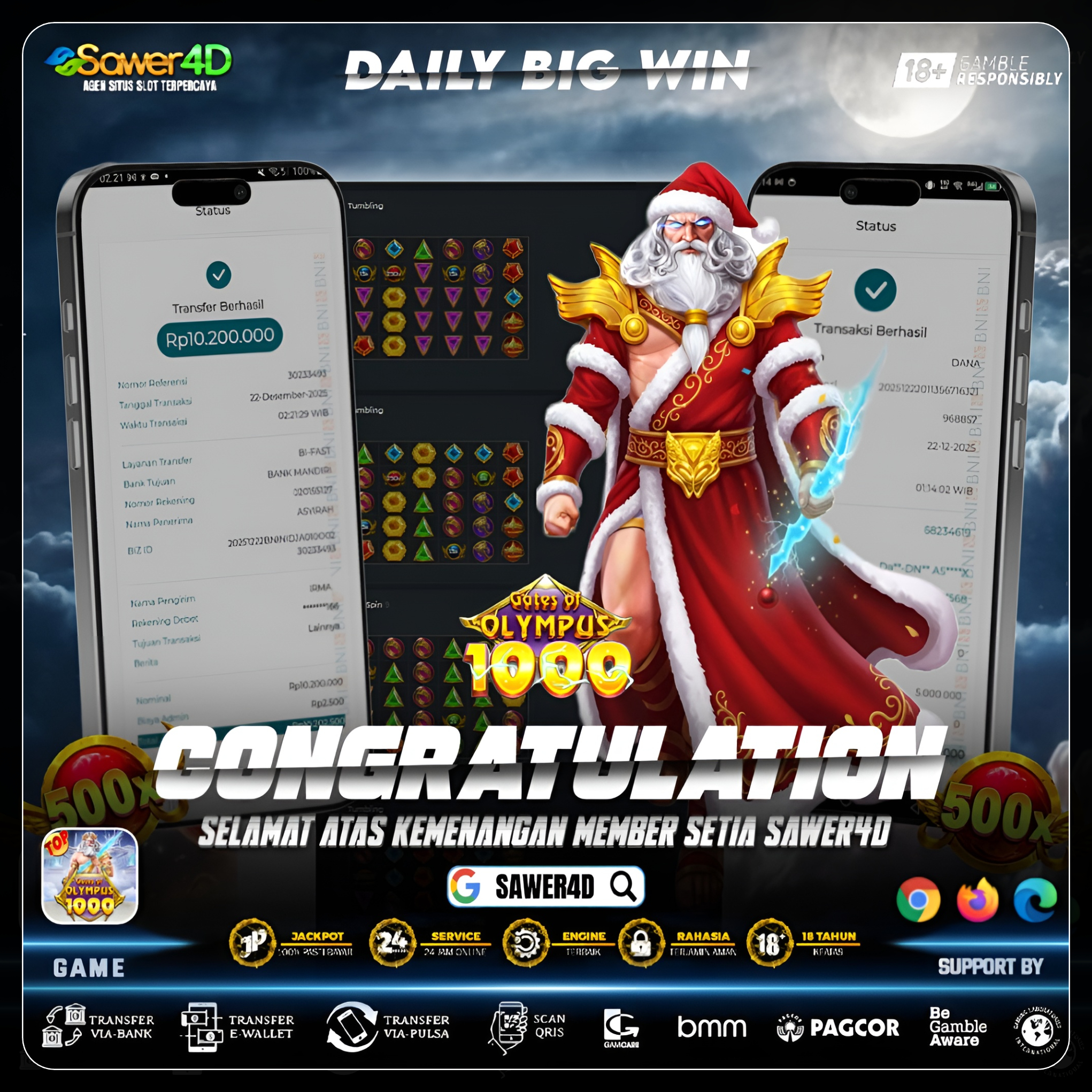 Setiap bettingan di Olympus membawa kemenangan!⚡