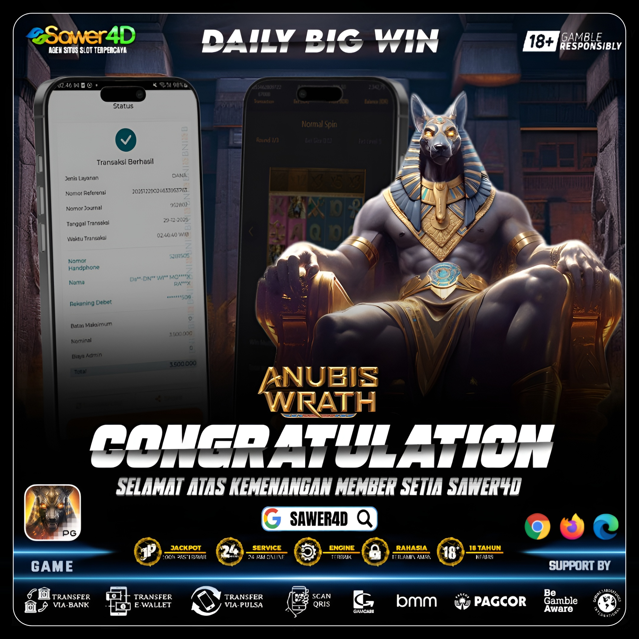 💥 Wrath of Anubis turun! Saldo naik tanpa ampun!