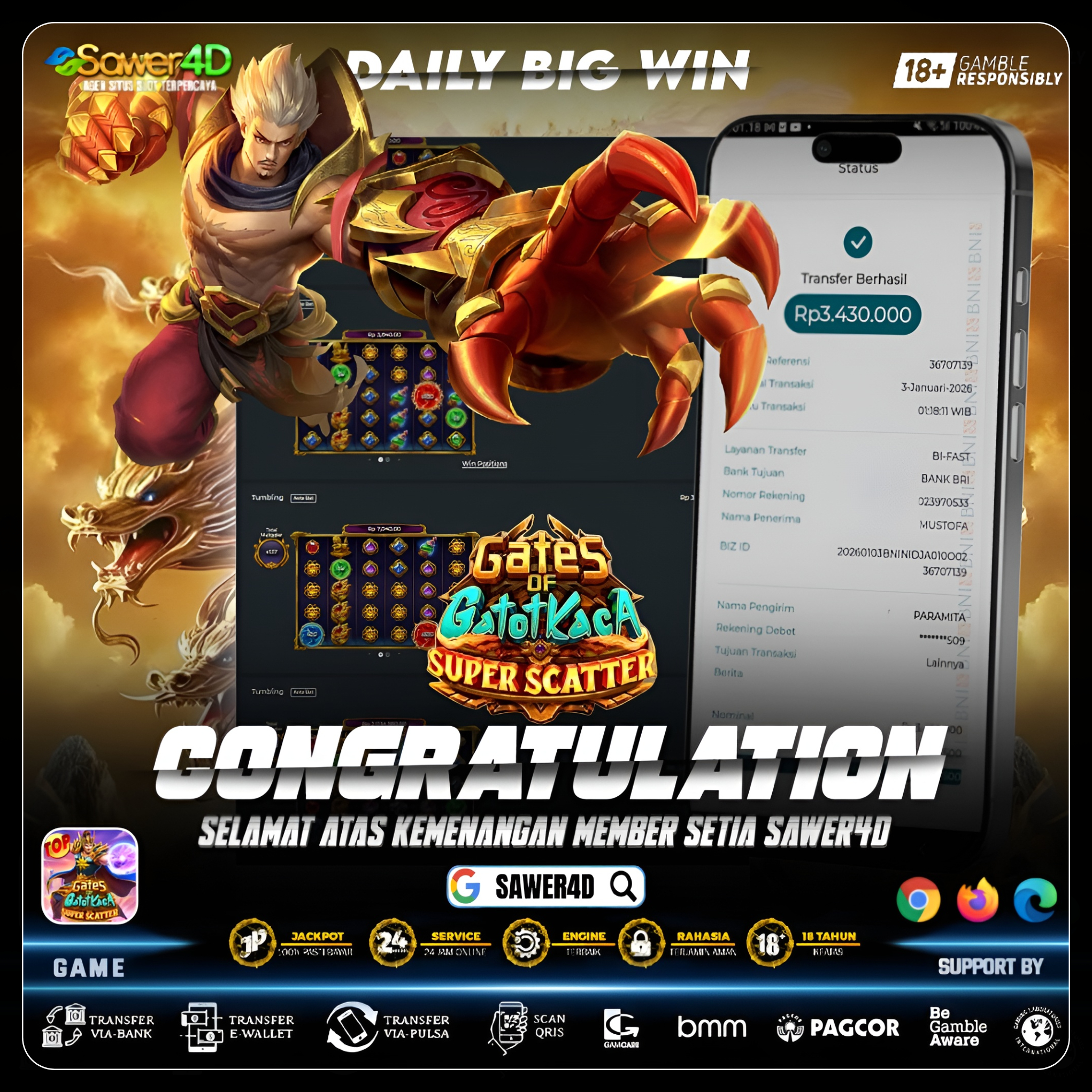 💥 Otot kawat tulang besi! Super Scatter bikin saldo terbang tinggi!