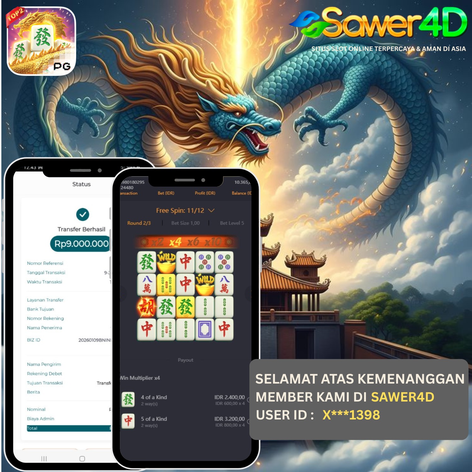 Satu sesi epik, kemenangan yang kerasa banget! Mahjong hari ini bukan sekadar cuan… ini CUAN BESAR! 🚀💎