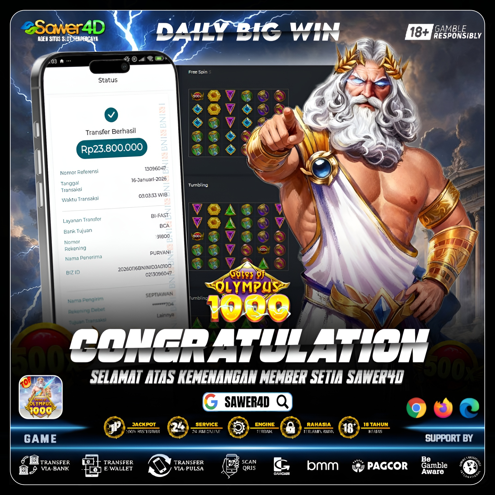 ⚡ Petir Zeus turun, Gate of Olympus 1000 pecah! Kemenangan besar hari ini!