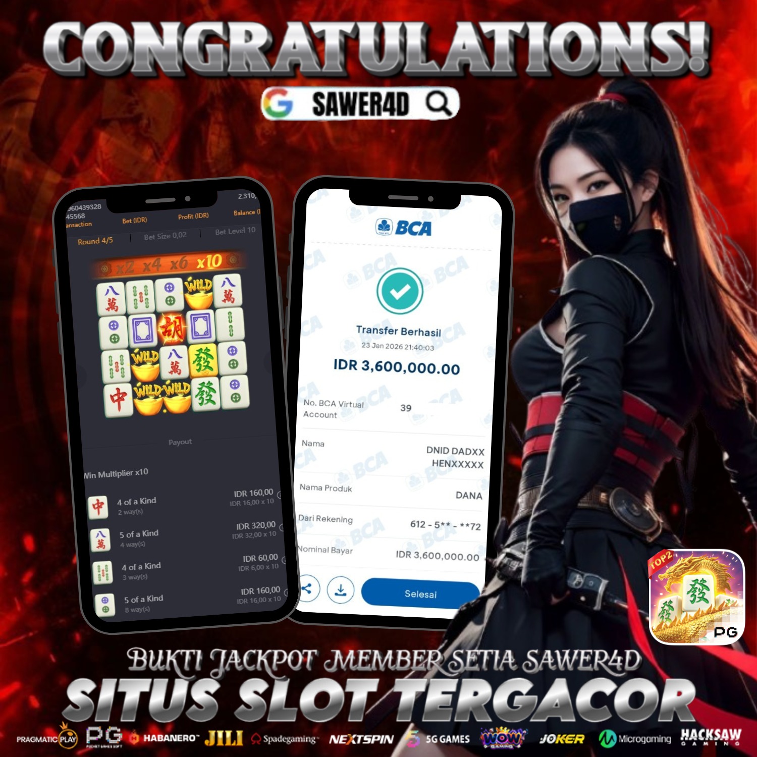 GACOR ABIS! 🀄🔥 Selamat atas kemenangan di Mahjong Ways, bosku 💰