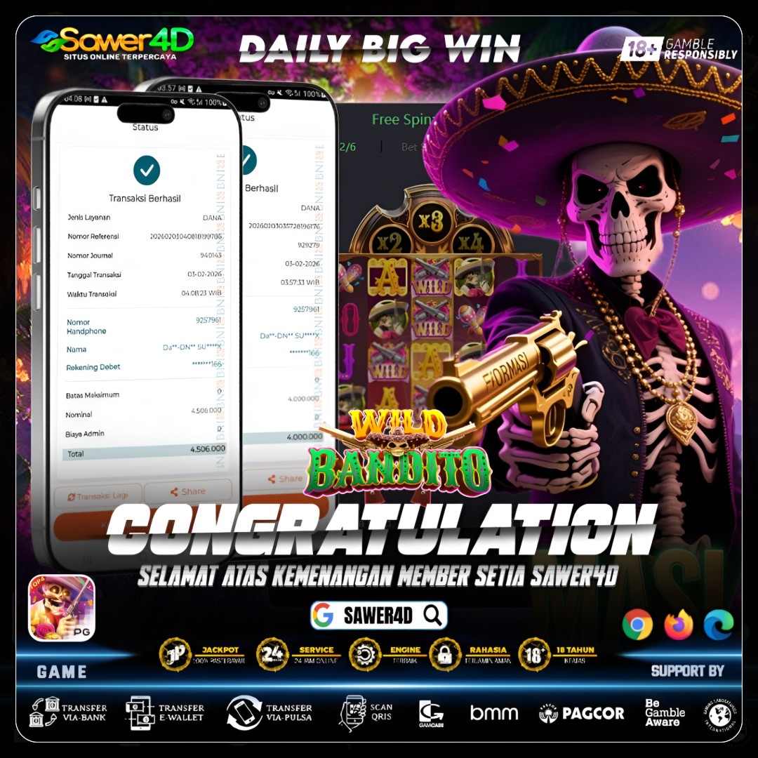 Bandito beraksi, saldo naik drastis 📈