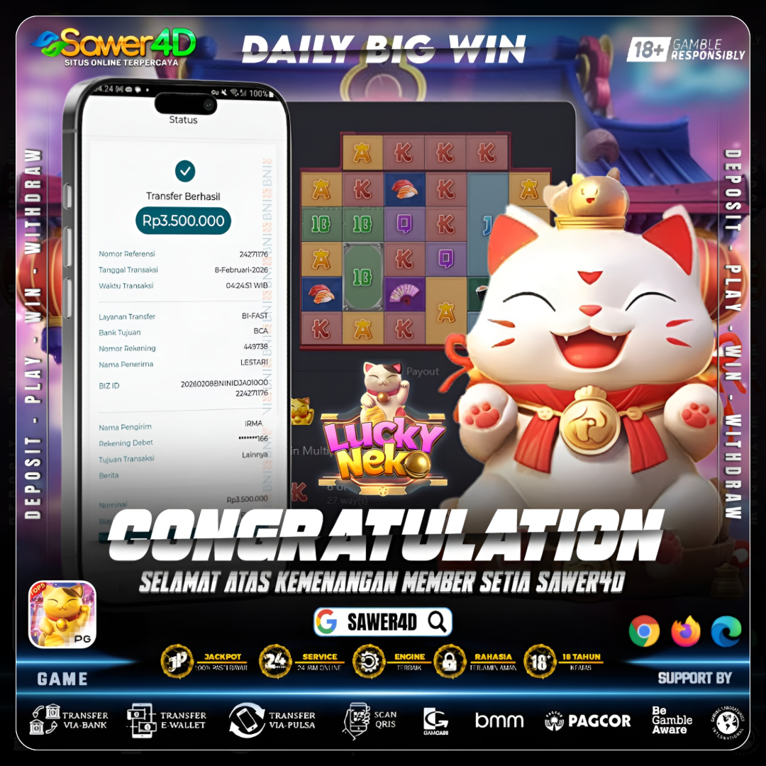 “Sekali spin, langsung hoki 🐱✨ Lucky Neko nggak main-main.”