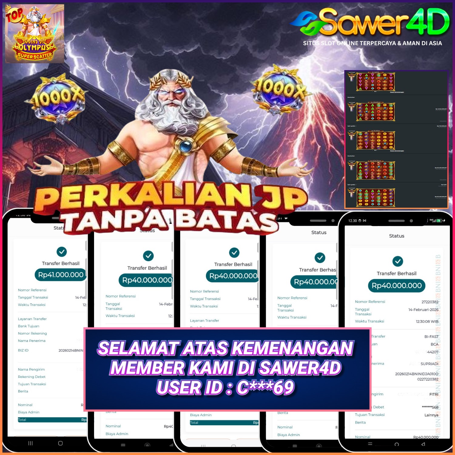 ⚡ ZEUS NGAMUK TOTAL! ⚡ Petir nyambar bertubi-tubi 🌩️ Multiplier numpuk tanpa rem 💸 200 JUTA tembus dalam sekali jalan! 👑🔥