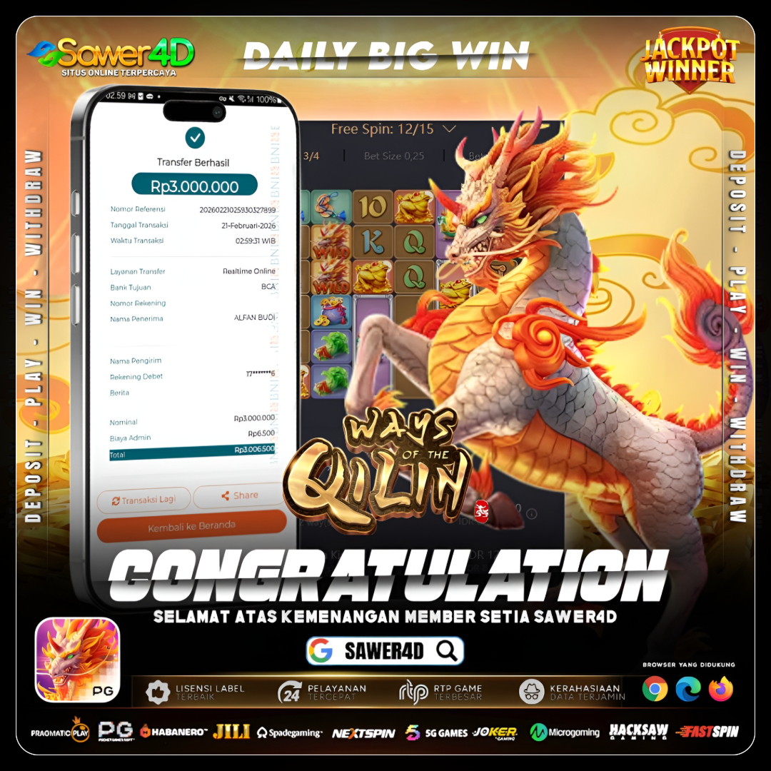 Sekali spin, hasil bikin merinding! Rezeki dari sang Qilin 🧧