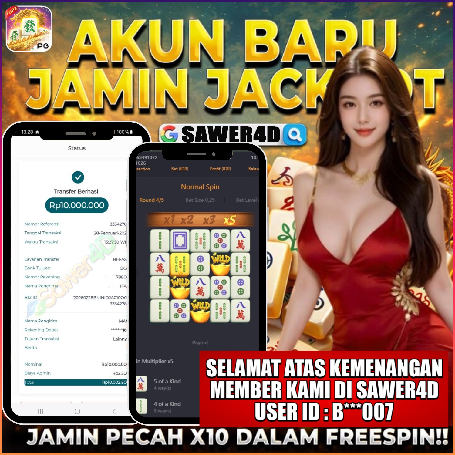 Tile demi tile kebuka mulus, kombinasi beruntun langsung bikin saldo naik drastis! Scatter nongol, free spin jalan, cuan ngalir tanpa rem! 🚀