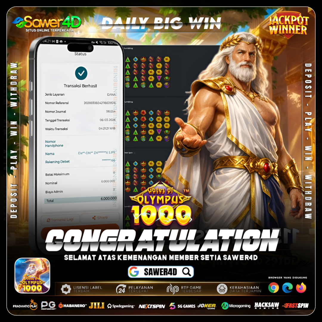“Sekali spin langsung pecah! Gate of Olympus 1000 mantap!”