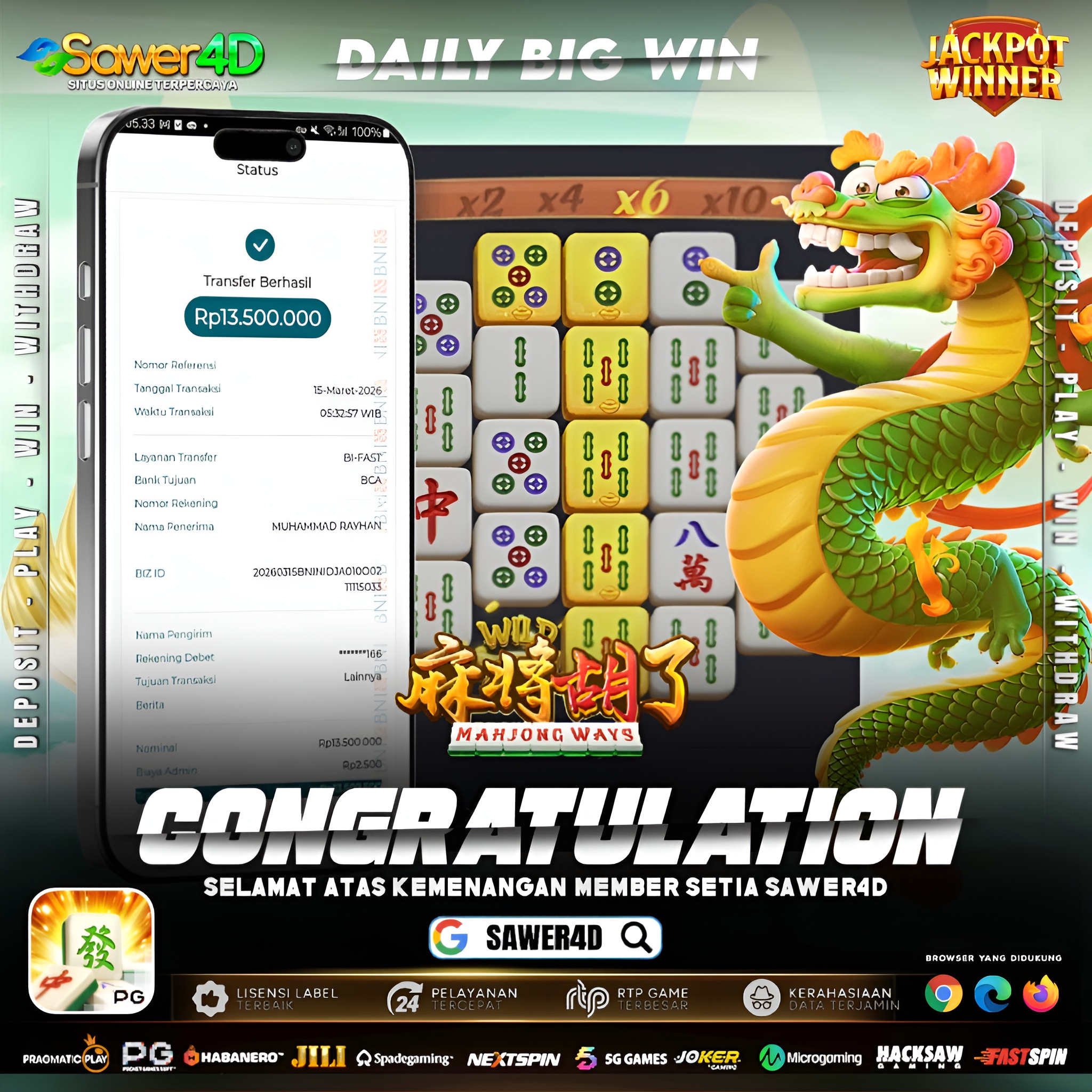 Mahjong Ways 1 lagi baik hari ini! 🔥  Wild berjatuhan, simbol berlipat, dan kemenangan terus mengalir.  Sekali spin langsung cuan besar!