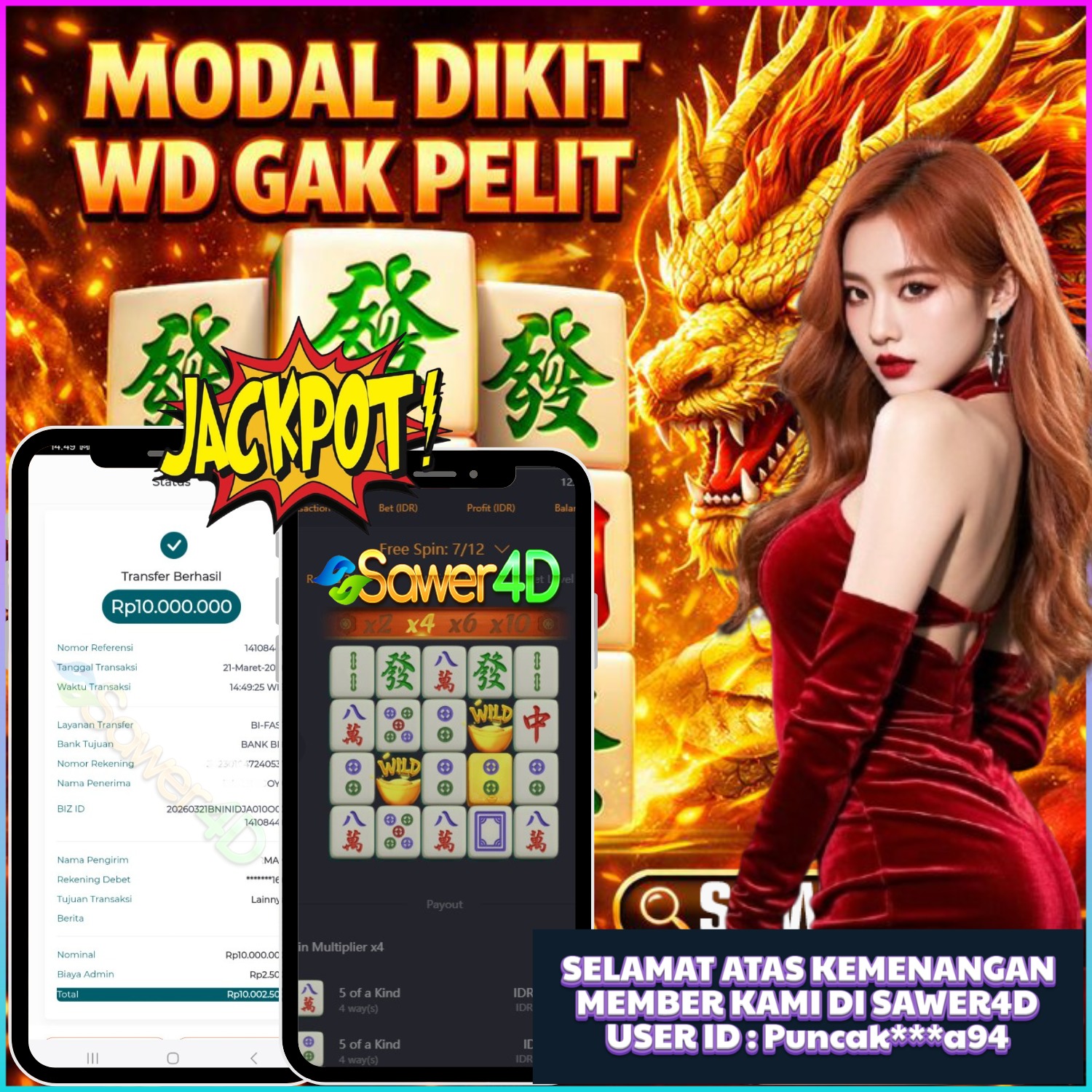 Mahjong nyala, saldo bahagia 🀄💰