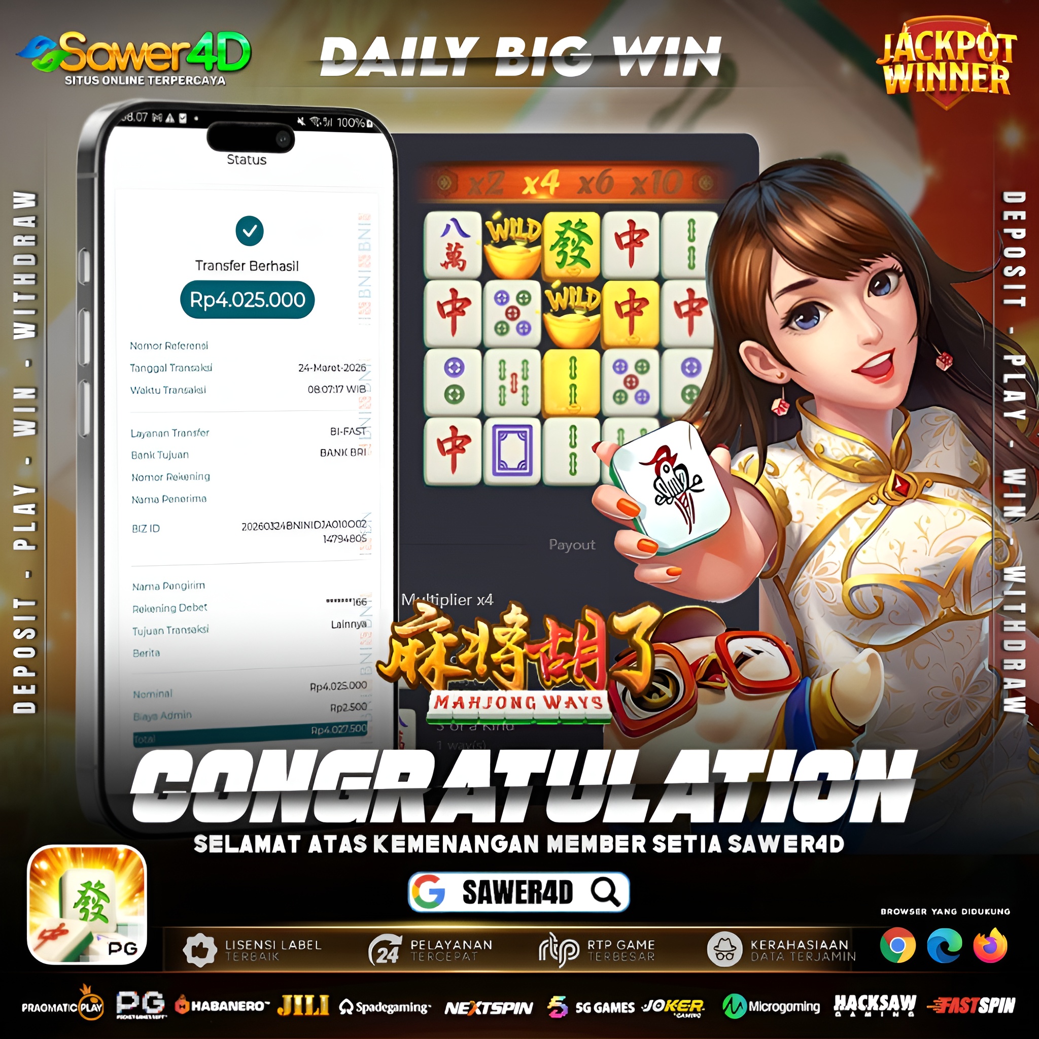 Modal kecil, hasil gak main-main! 🀄🔥 Tembus 4 juta hari ini!