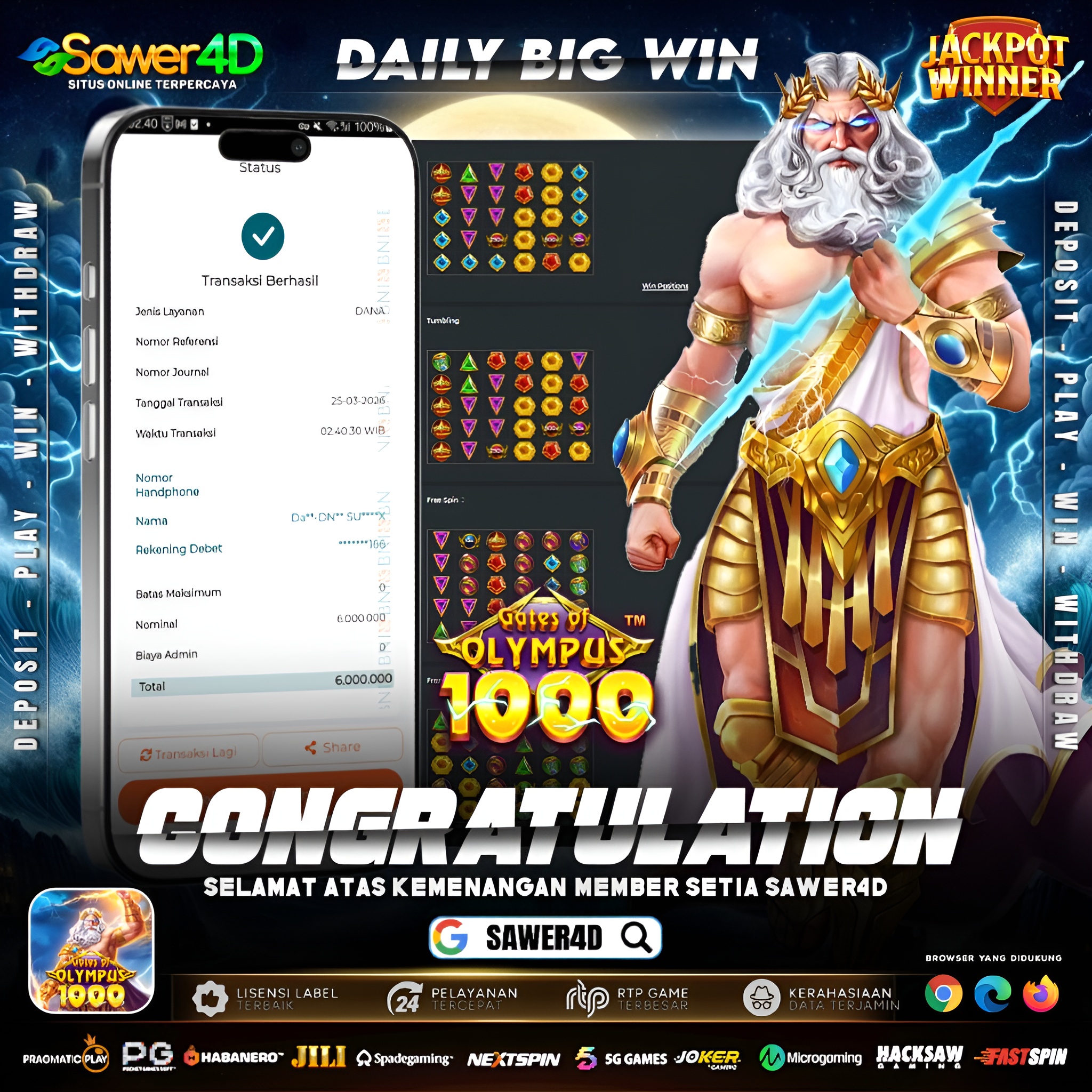 “SAWER4D buktiin lagi! 🚀 6 juta langsung mendarat mulus!”