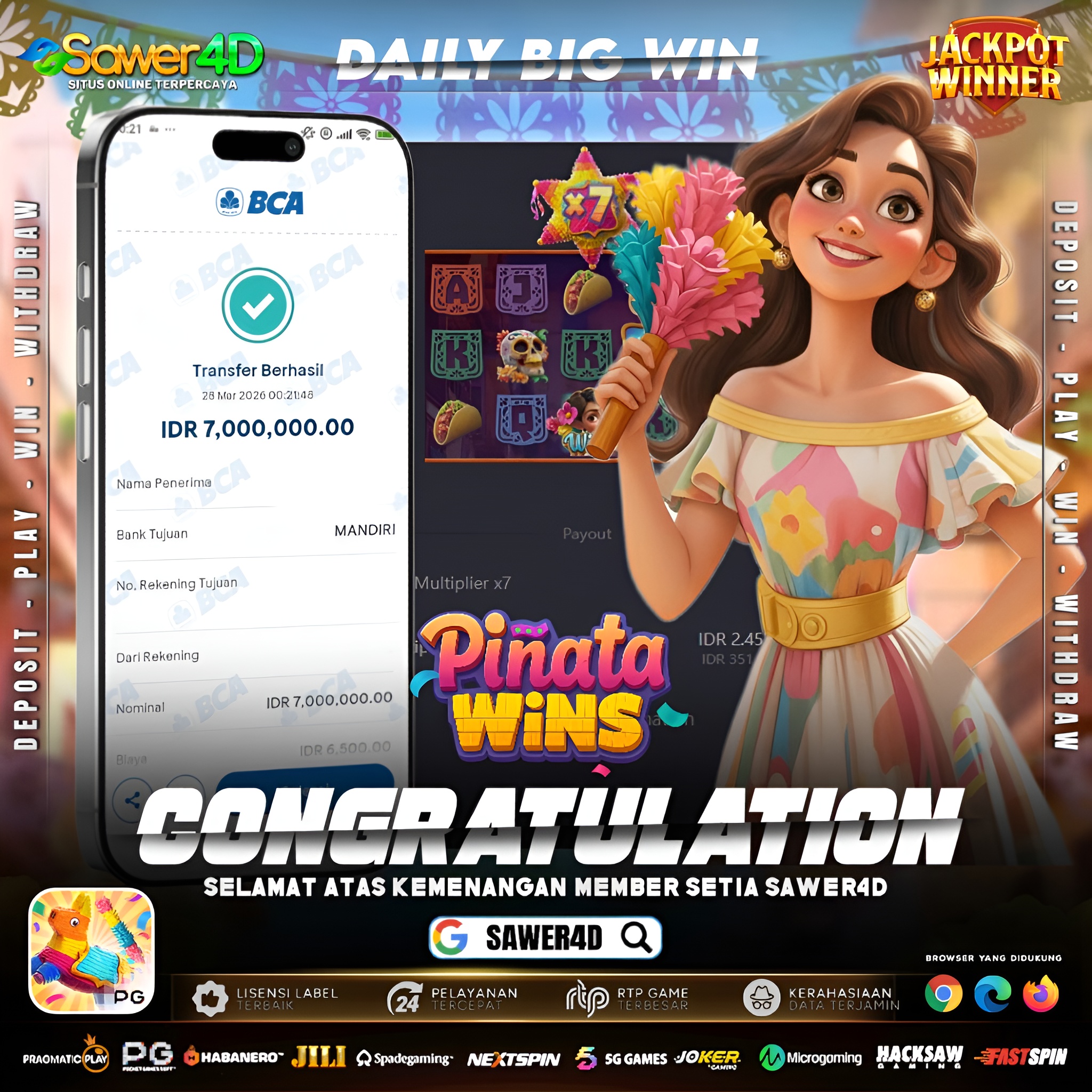 “Spin seru, hasil mantap 🎉🔥 7 juta di tangan!”