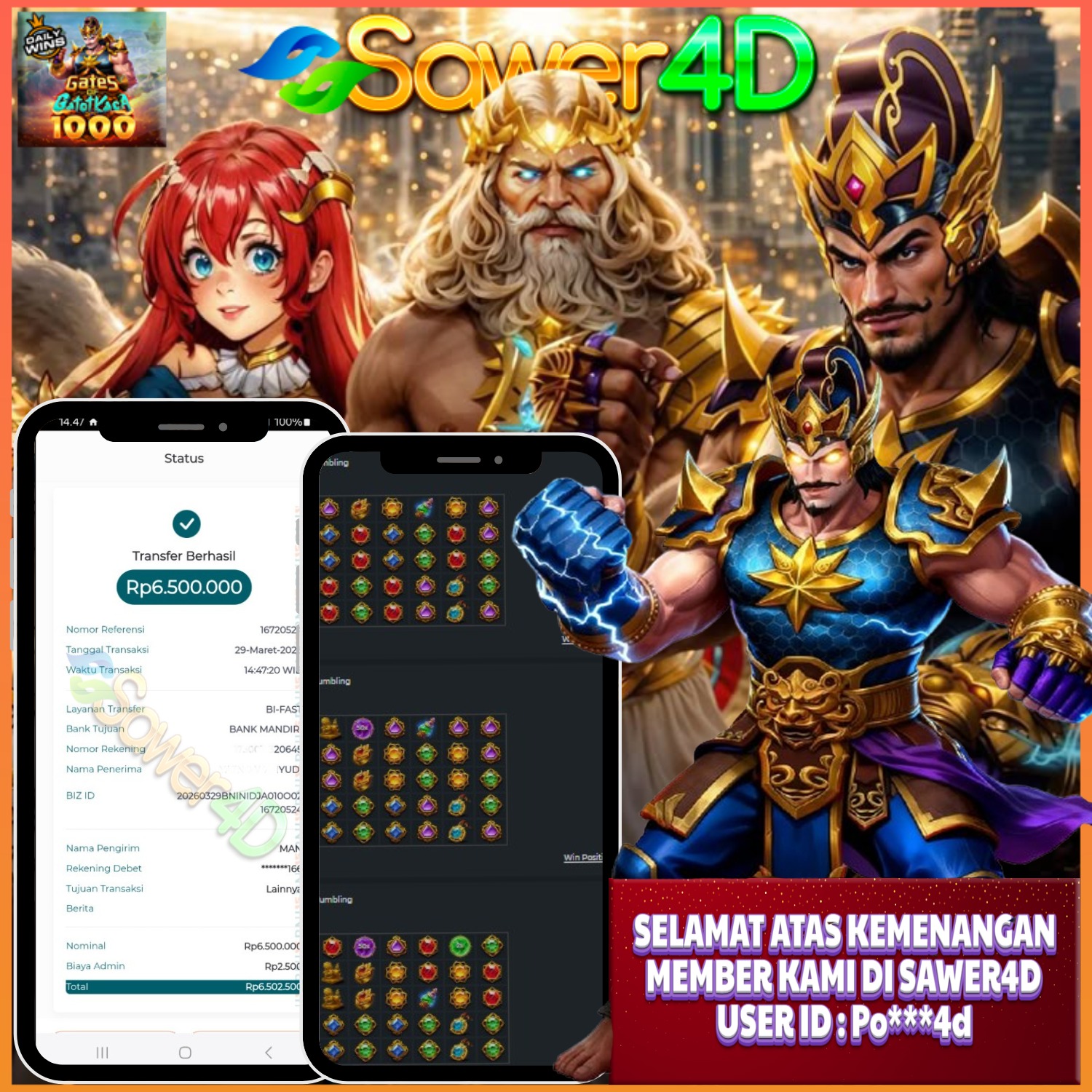 GATOT lagi ngamuk 🔥 sekali hajar, kemenangan langsung meledak bosku 💥💰