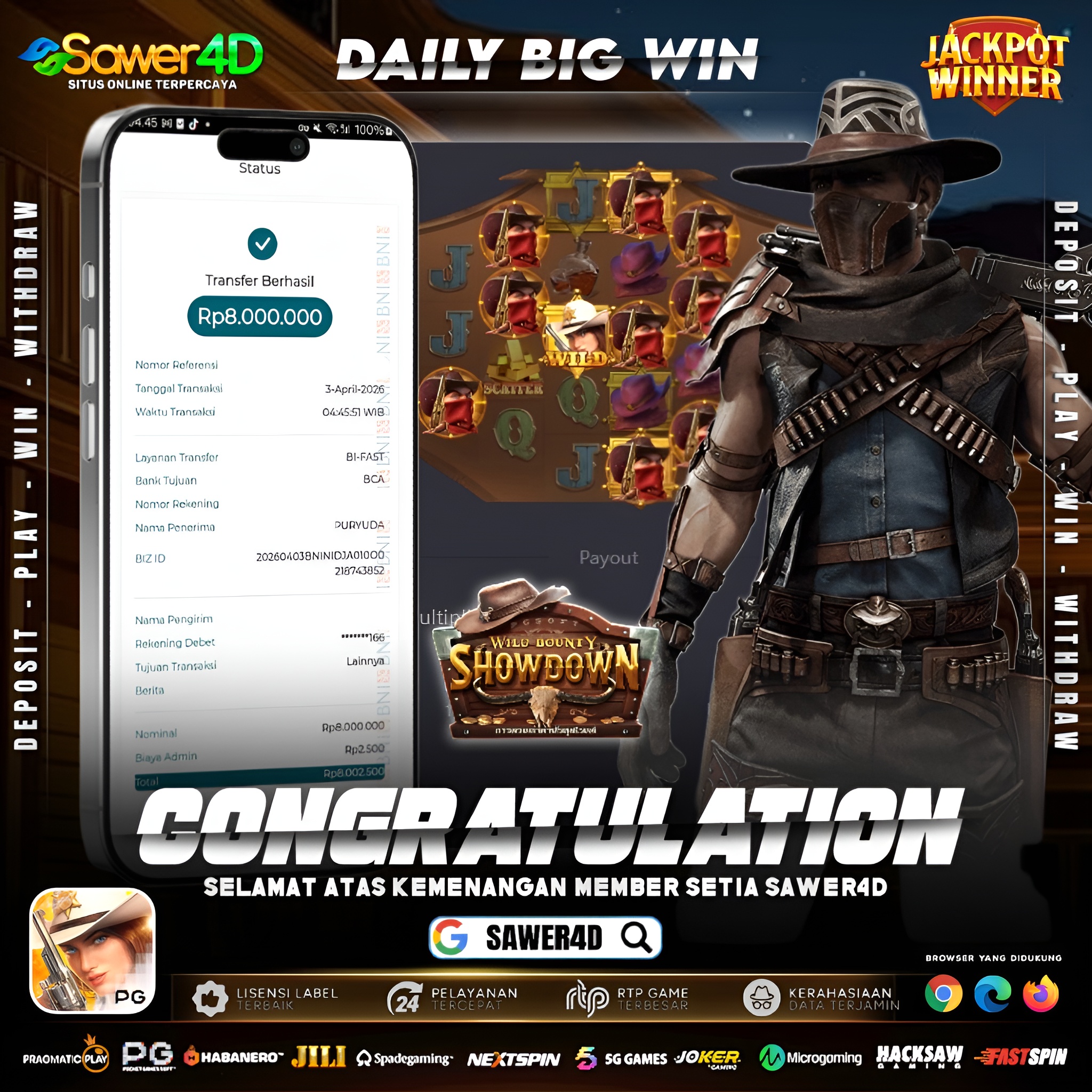 Wild berjejer, bounty nempel terus, sekali tembak langsung cuan meledak! 🚀 Gak nyangka dari putaran biasa bisa jadi jackpot besar—rezeki gak ke mana! 🎯