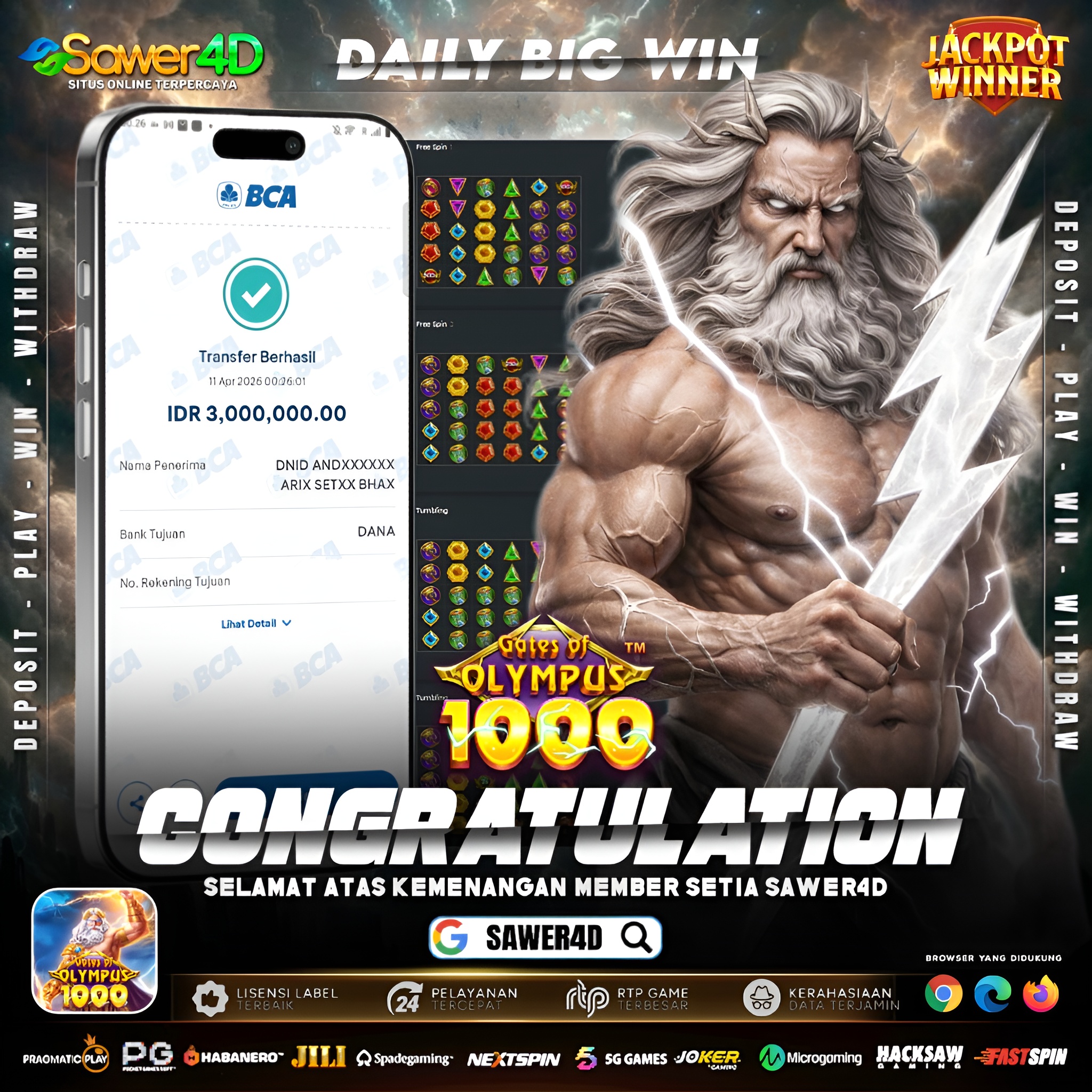 Gak perlu modal gede, yang penting hoki lagi di atas 🔥 Siapa bilang cuan gede harus keluar banyak? Ini buktinya!