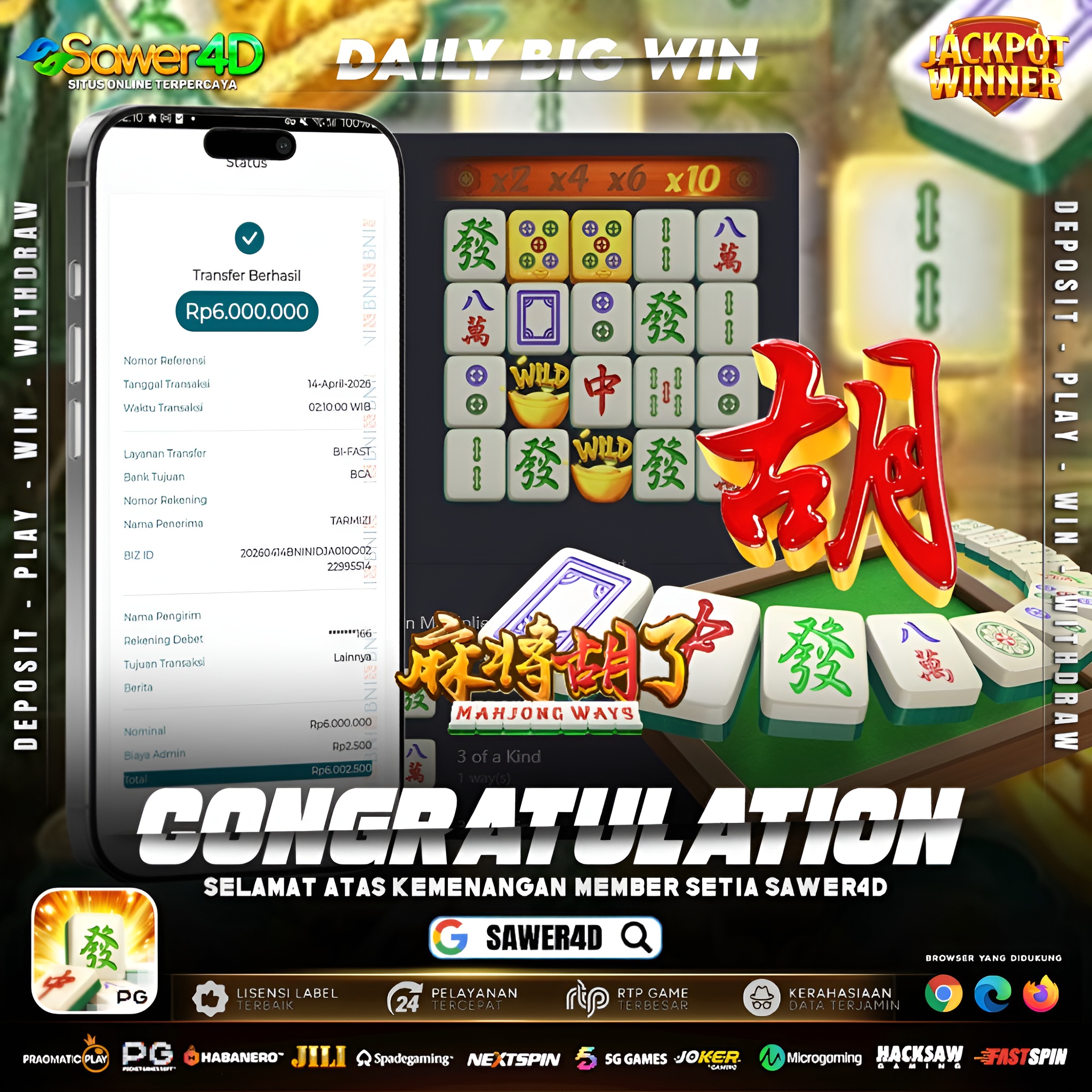 Main santai, tapi hasilnya nggak santai! 😎 Scatter muncul tanpa aba-aba, langsung masuk momen emas 🎯