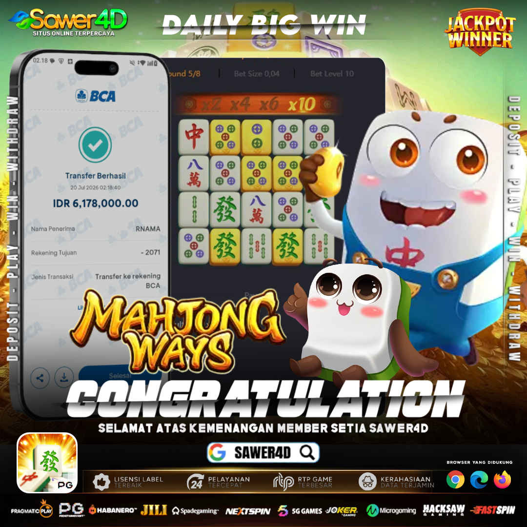 KEMENANGAN LAGI LAGI DATANG DI PERMAINAN MAHJONG WAYS!