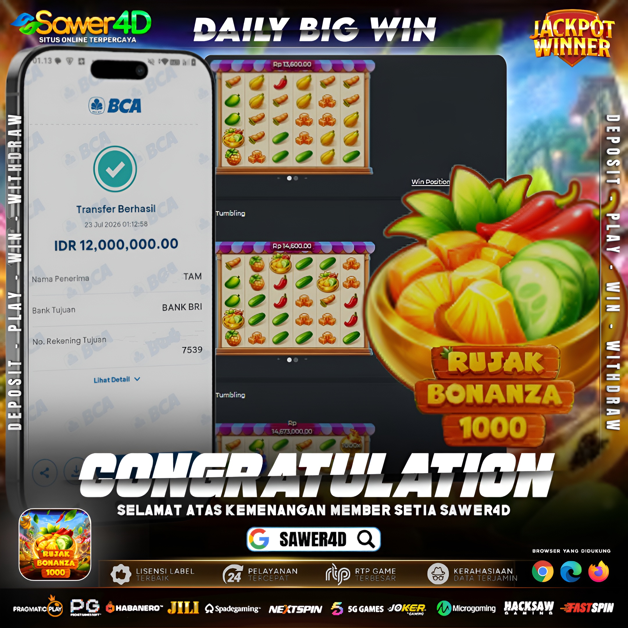 NEW GAME RUJAK BONANZA 1000 LANGSUNG MEMBERIKAN AKSINYA