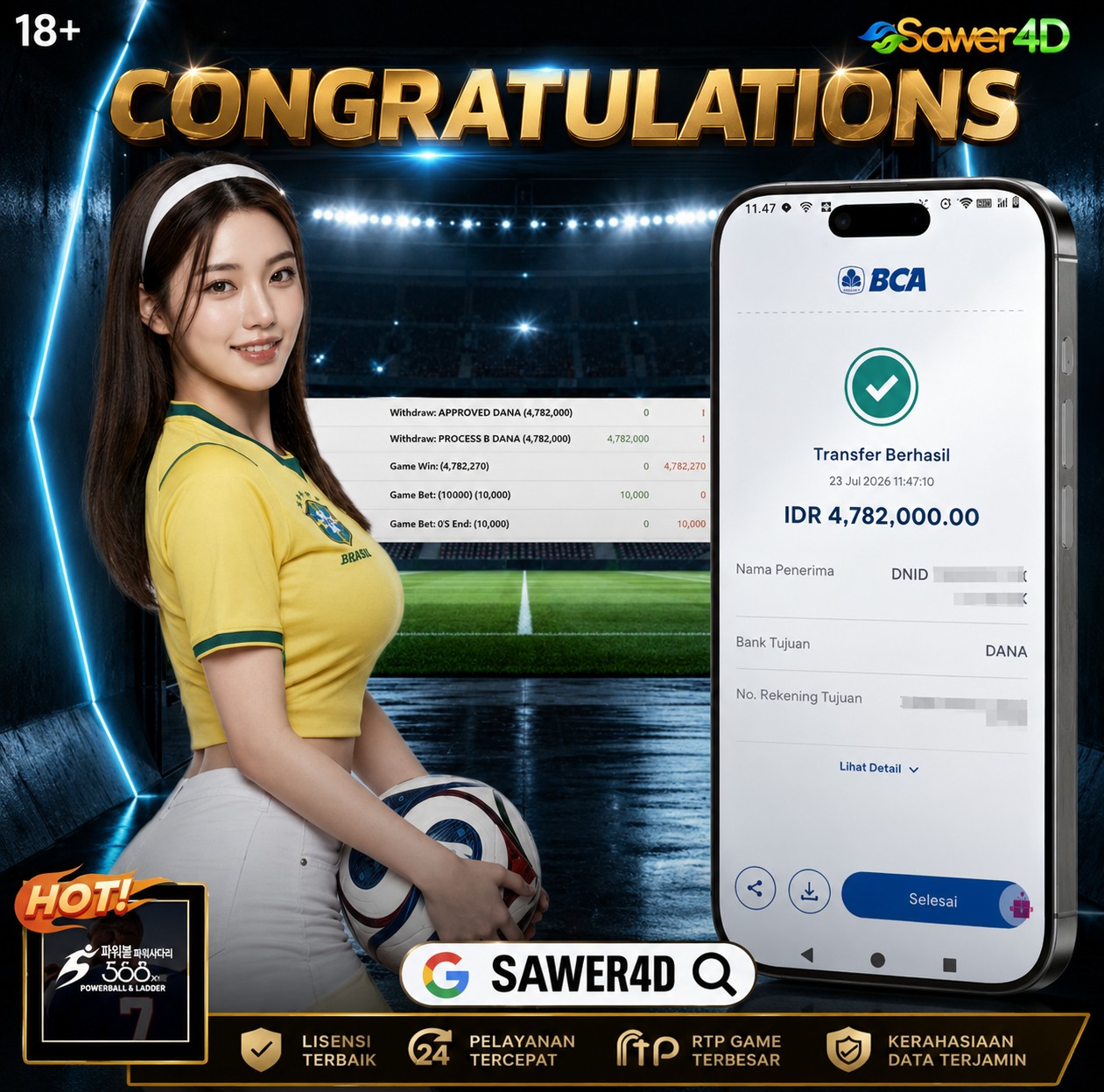 Parlay hari ini tembus sempurna! Semua pilihan sesuai harapan dan hasilnya memuaskan! 🏆