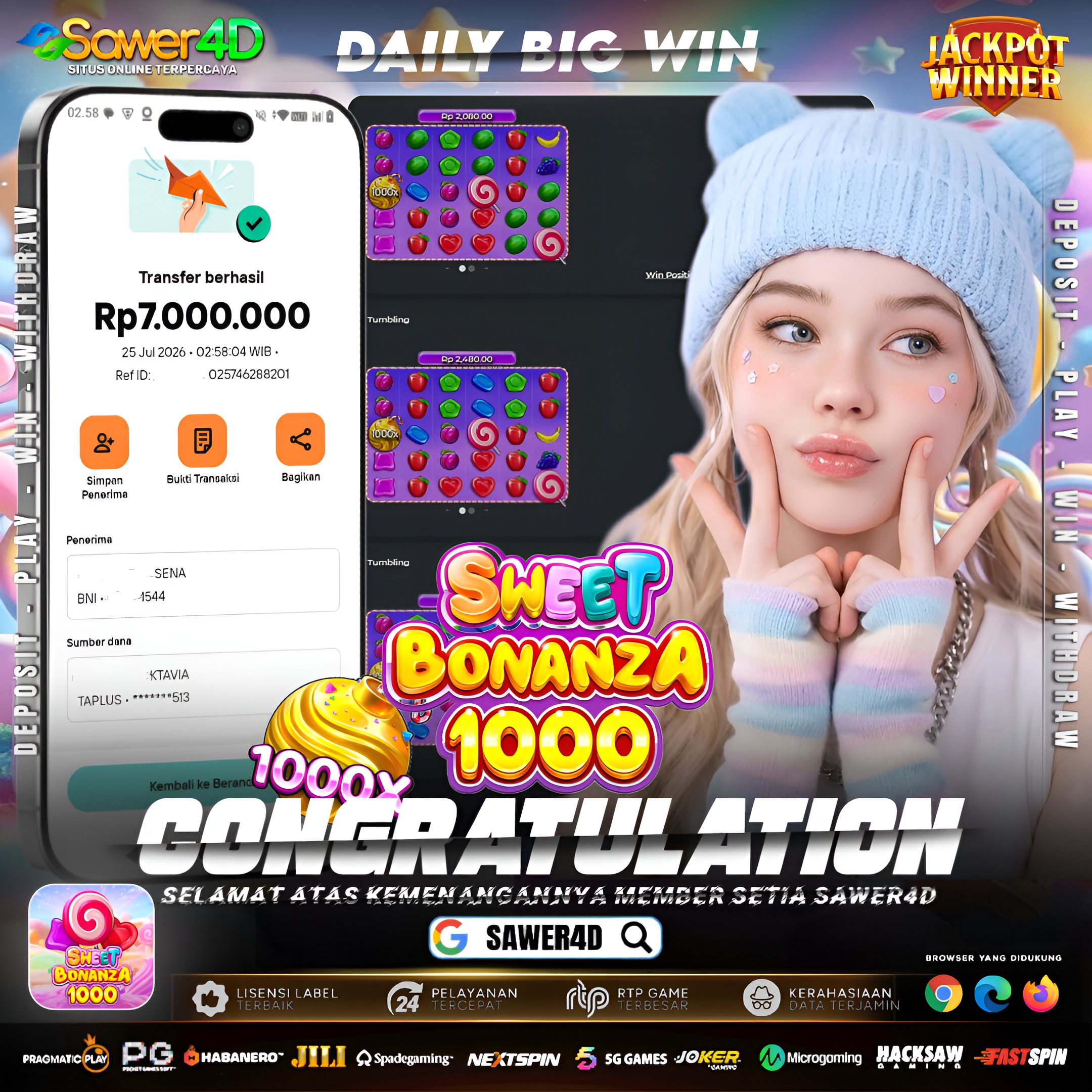 SWEET BONANZA 1000 KEMBALI BERAKSI DENGAN BOOM X1000 NYA!!!