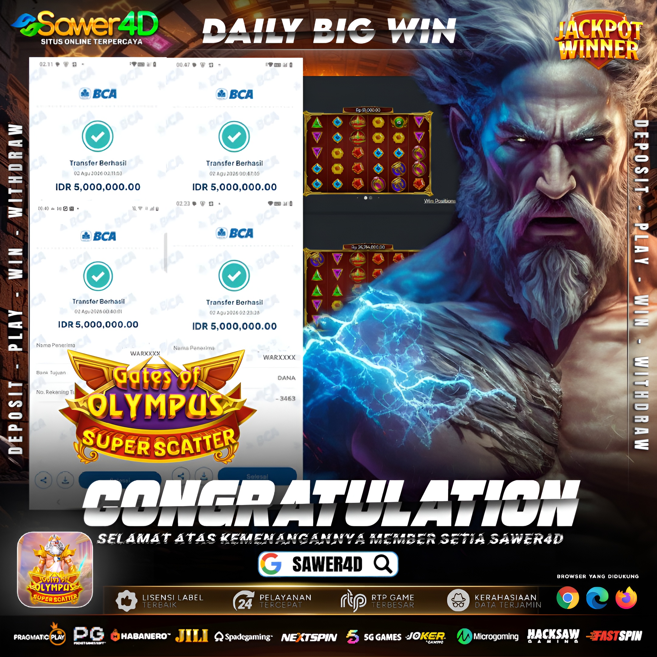 GATES OF OLYMPUS SUPER SCATTER MENGGILA..!!