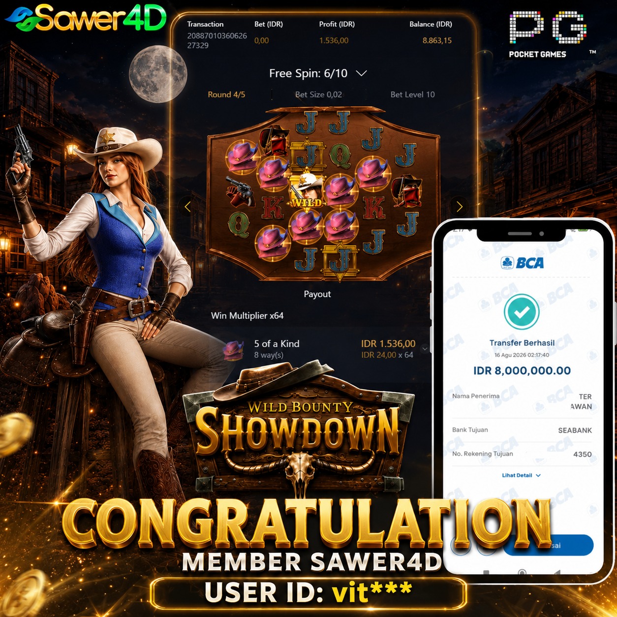 💥 Mantap! Bounty Showdown hari ini menghadirkan kemenangan yang spektakuler!