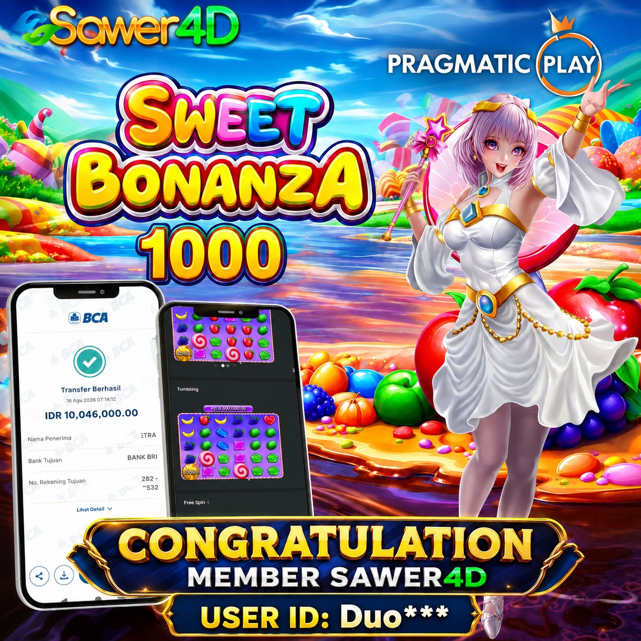 💥 BOOM! Sweet Bonanza kasih kemenangan manis hari ini! 🎰✨