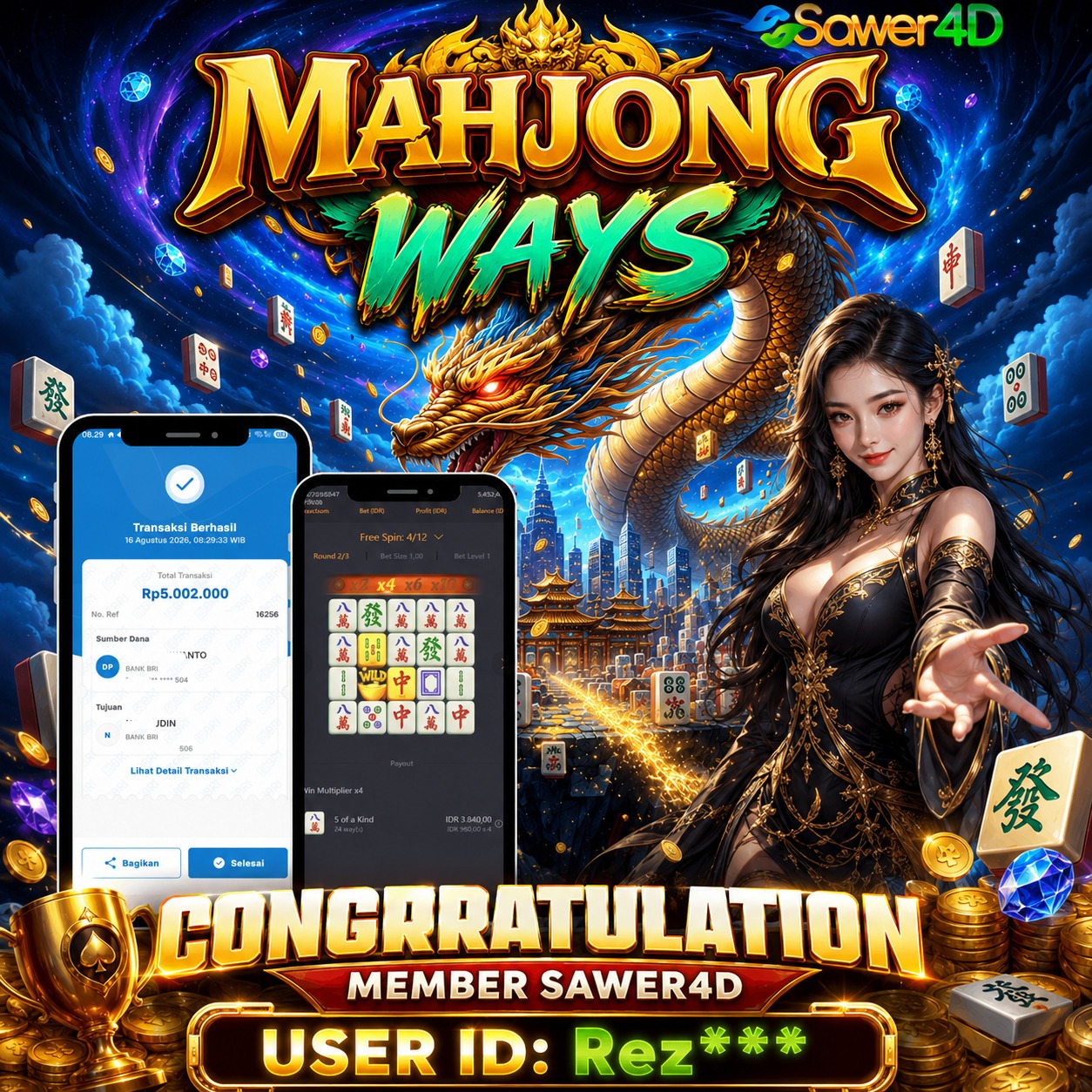 🀄🔥 SELAMAT! Kemenangan Besar di Mahjong Ways! 💰🎉