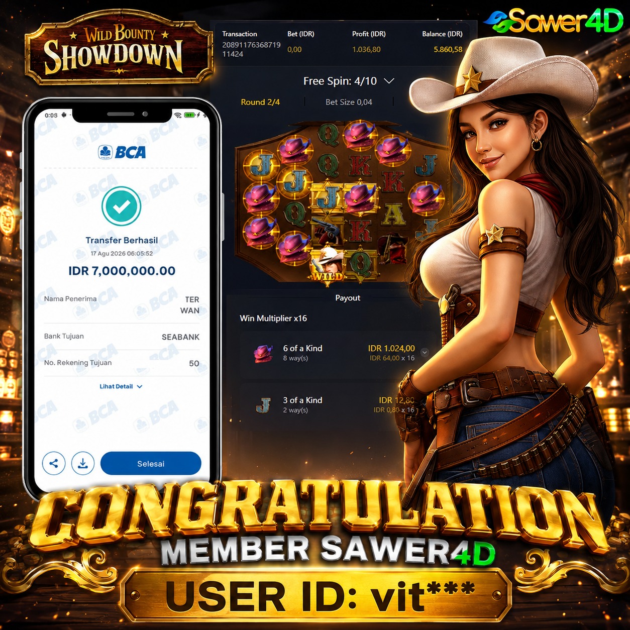 🤠 Wild Bounty Showdown kali ini benar-benar gacor!