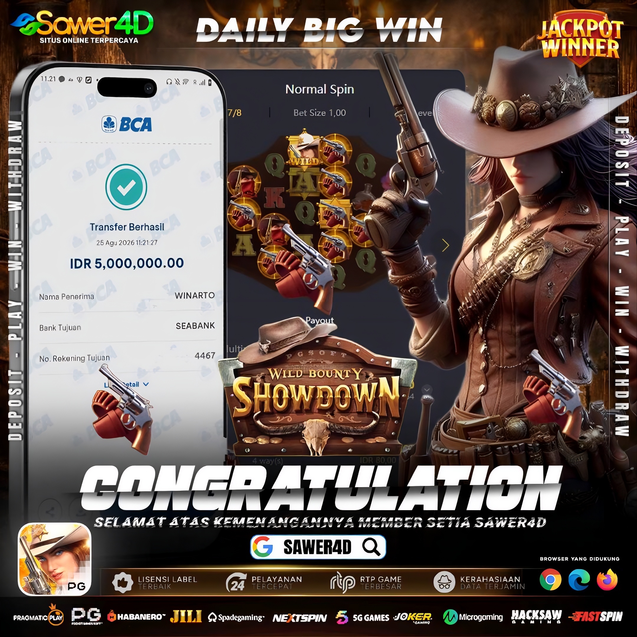 WILD BOUNTY SHOWDON TIDAK ADA HENTINYA MEMBERIKAN KEJUTAN!!