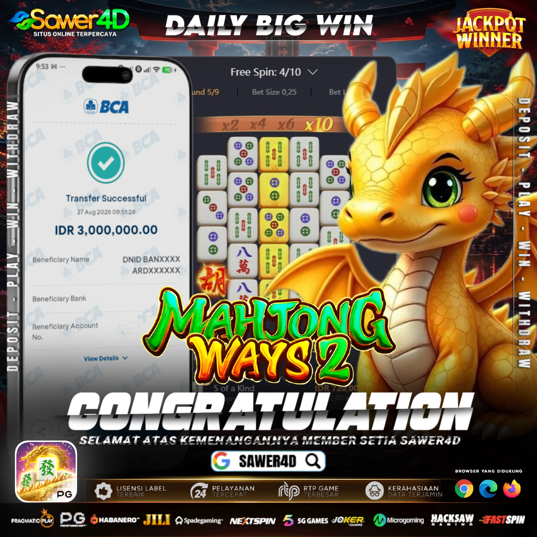 MAHJONG WAYS 2 SAWER4D LAGI MENGGILA BORR...!!!!