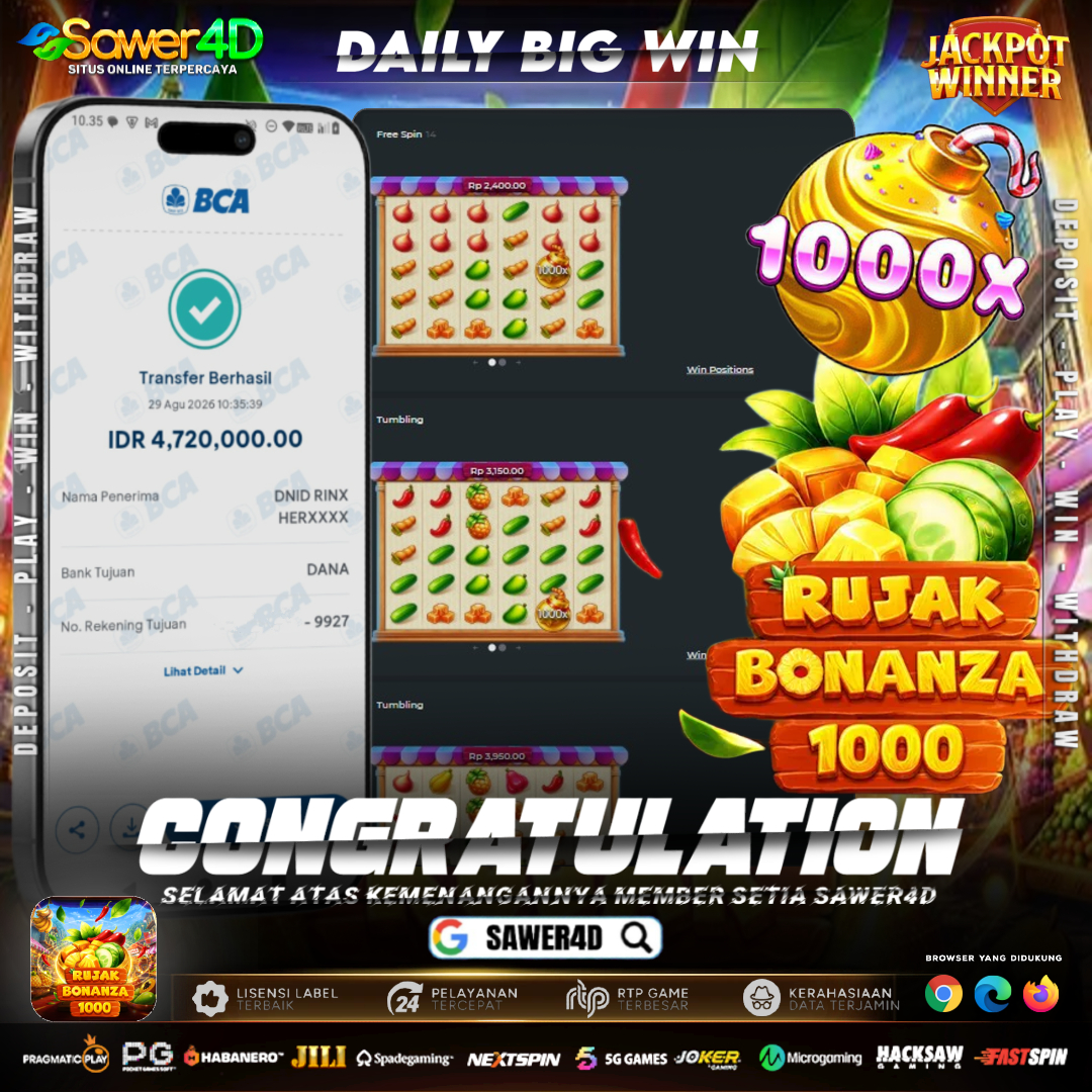 RUJAK BONANZA 1000 PERMAINAN BARU YANG MEMBERI SENSASI BARU