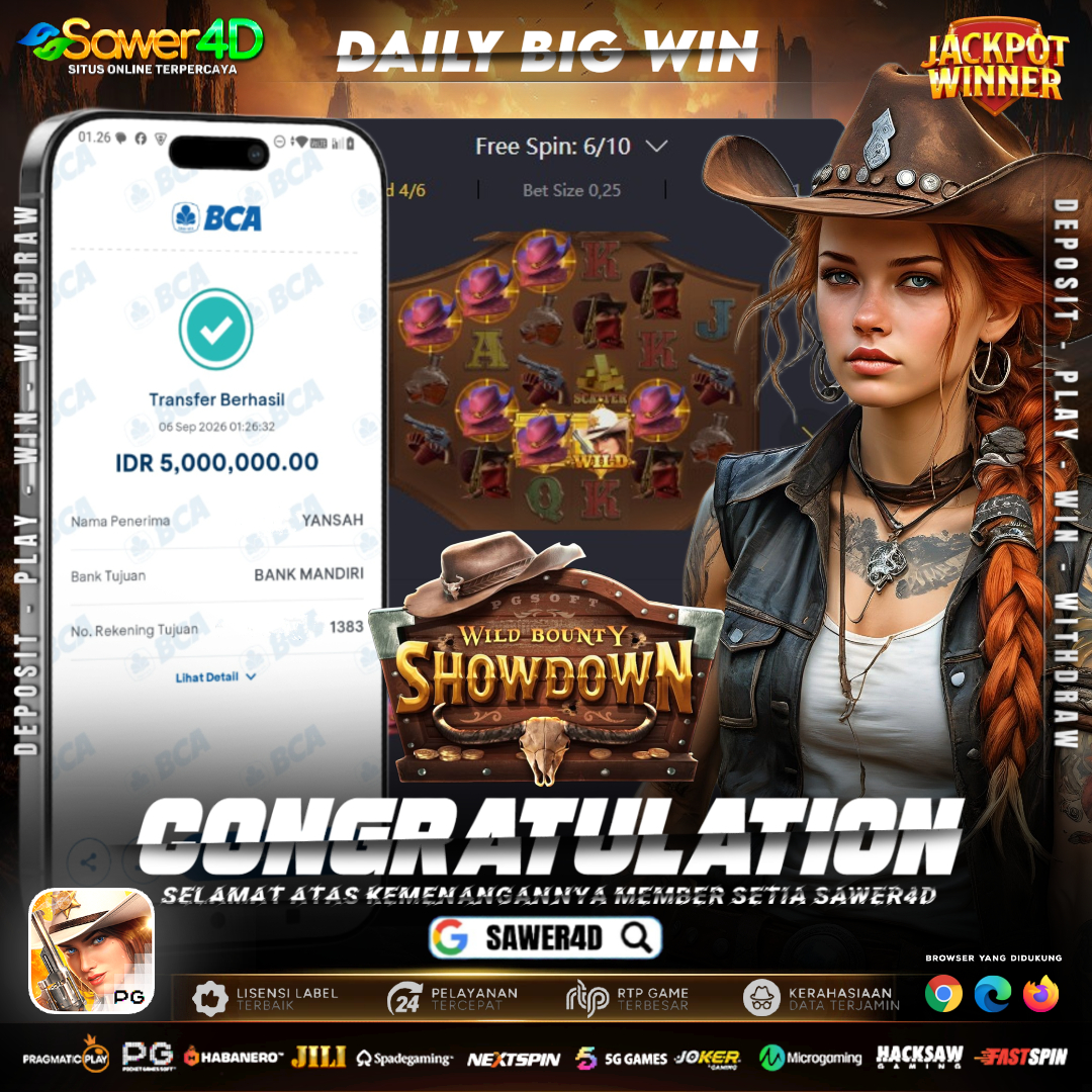 SATU TEMBAKAN DOR DOR DOR..!! WILD BOUNTY SHOWDON PECAH SELAYAR